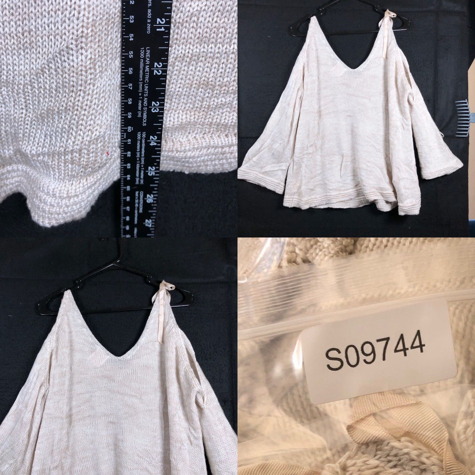 Vintage Lauren Conrad Womens Sweater Tan Knit Cold Shoulder Long Sleeve Tunic XL Size XL / US 12-14 / IT 48-50 - 8 Thumbnail