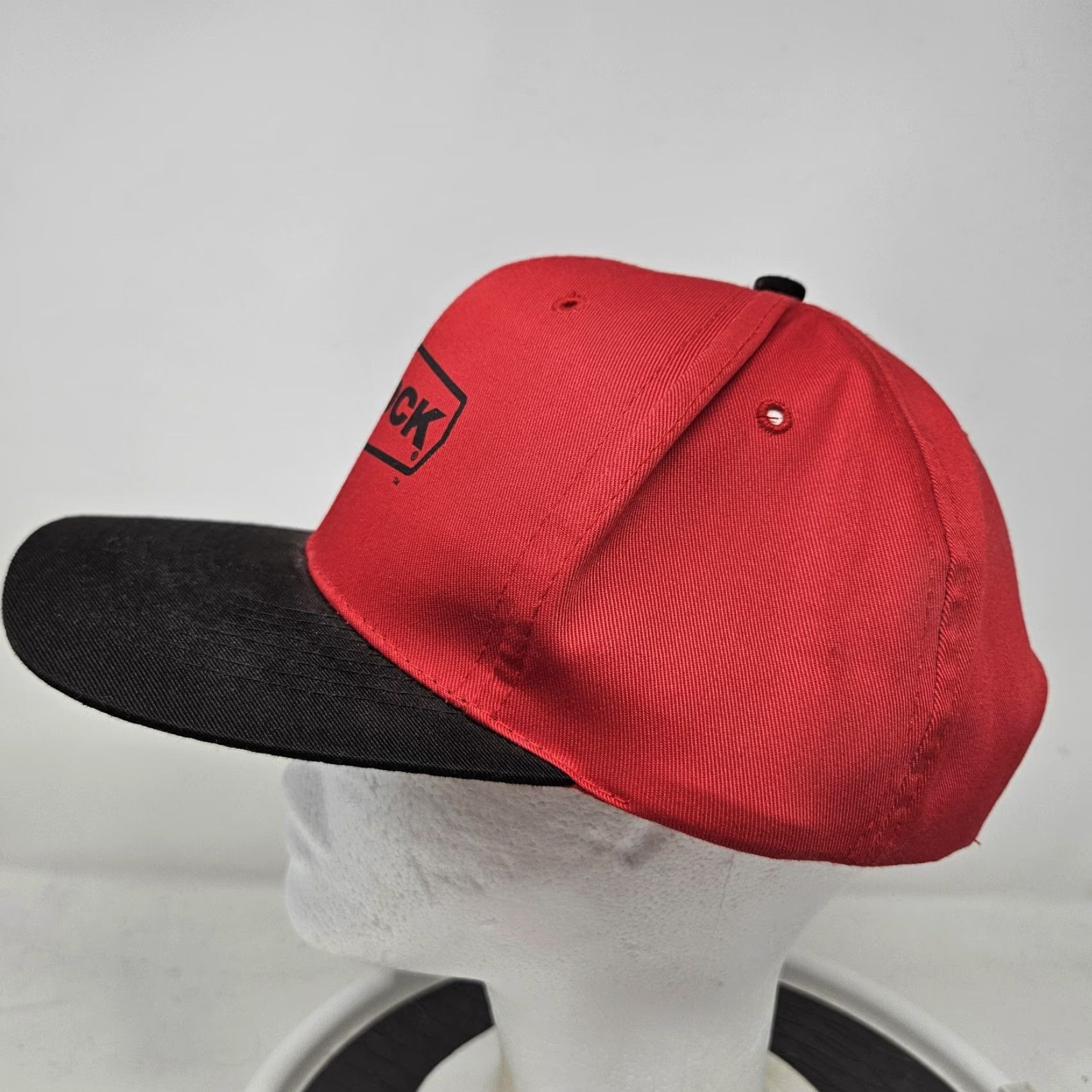 Vintage VINTAGE Brock Hat Cap Snap Back Red Black Otto Cap Mens Promo Advertising Logo Snapback One Size Red Mens Advertising Logo Size ONE SIZE - 5 Thumbnail