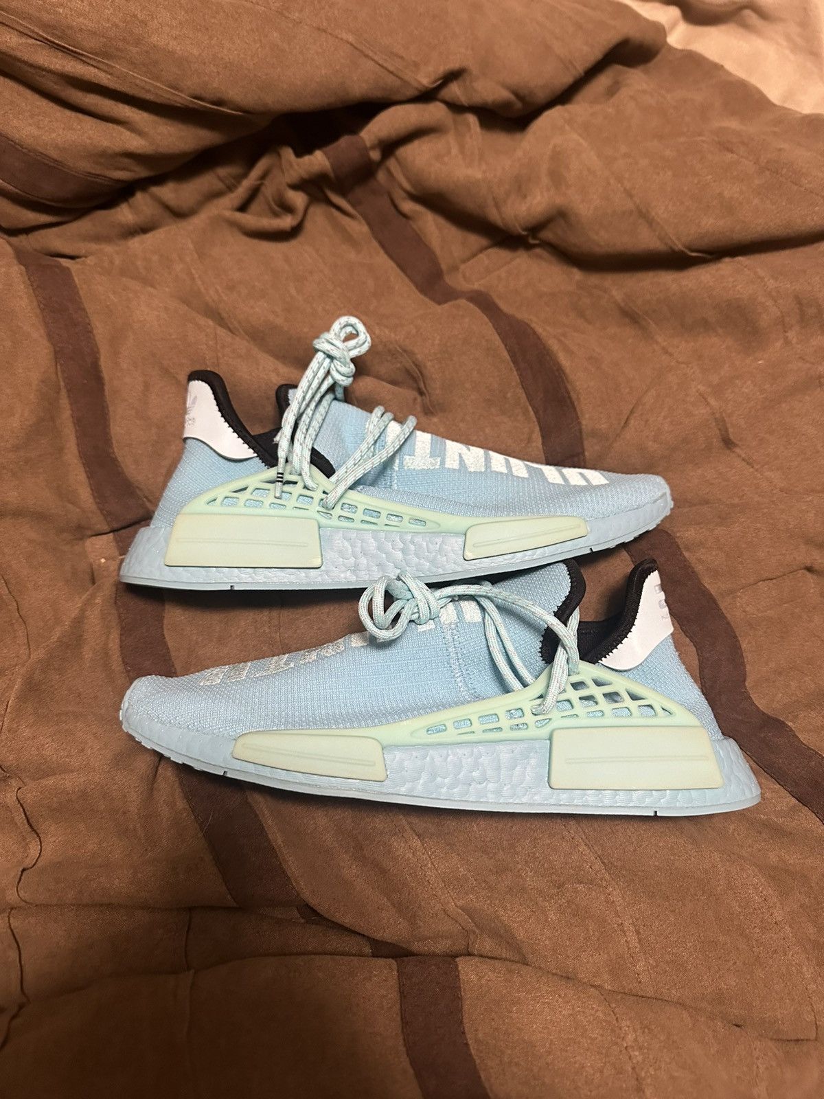 Adidas × Pharrell Size 10.5 - Men's Pharrell x adidas NMD Human Race Aqua Size US 10.5 / EU 43-44 - 1 Thumbnail