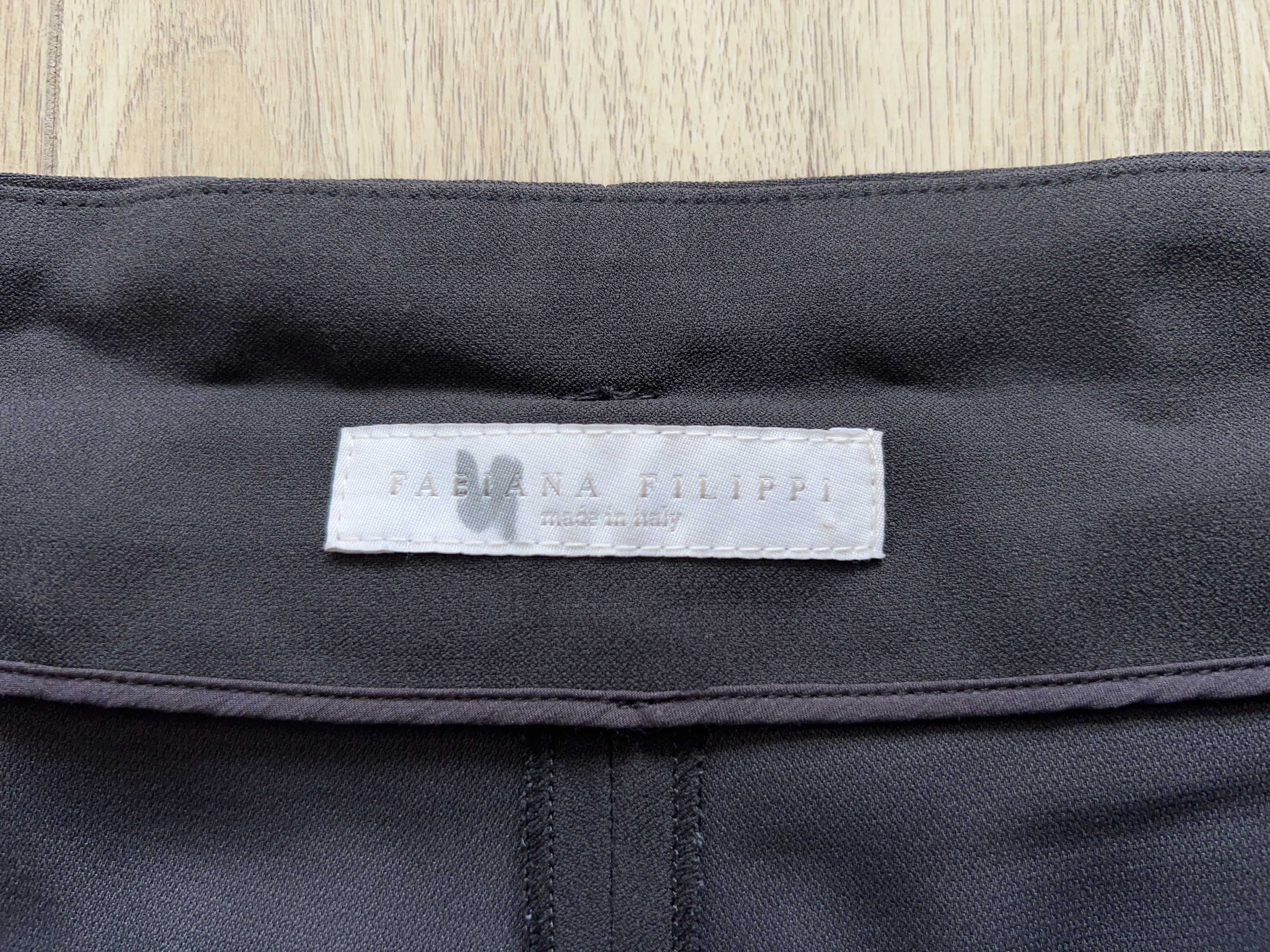 Designer × Fabiana Filippi Womens Belted High Waist Pants Trousers Dark Grey Size M Size 30" / US 8 / IT 44 - 5 Thumbnail