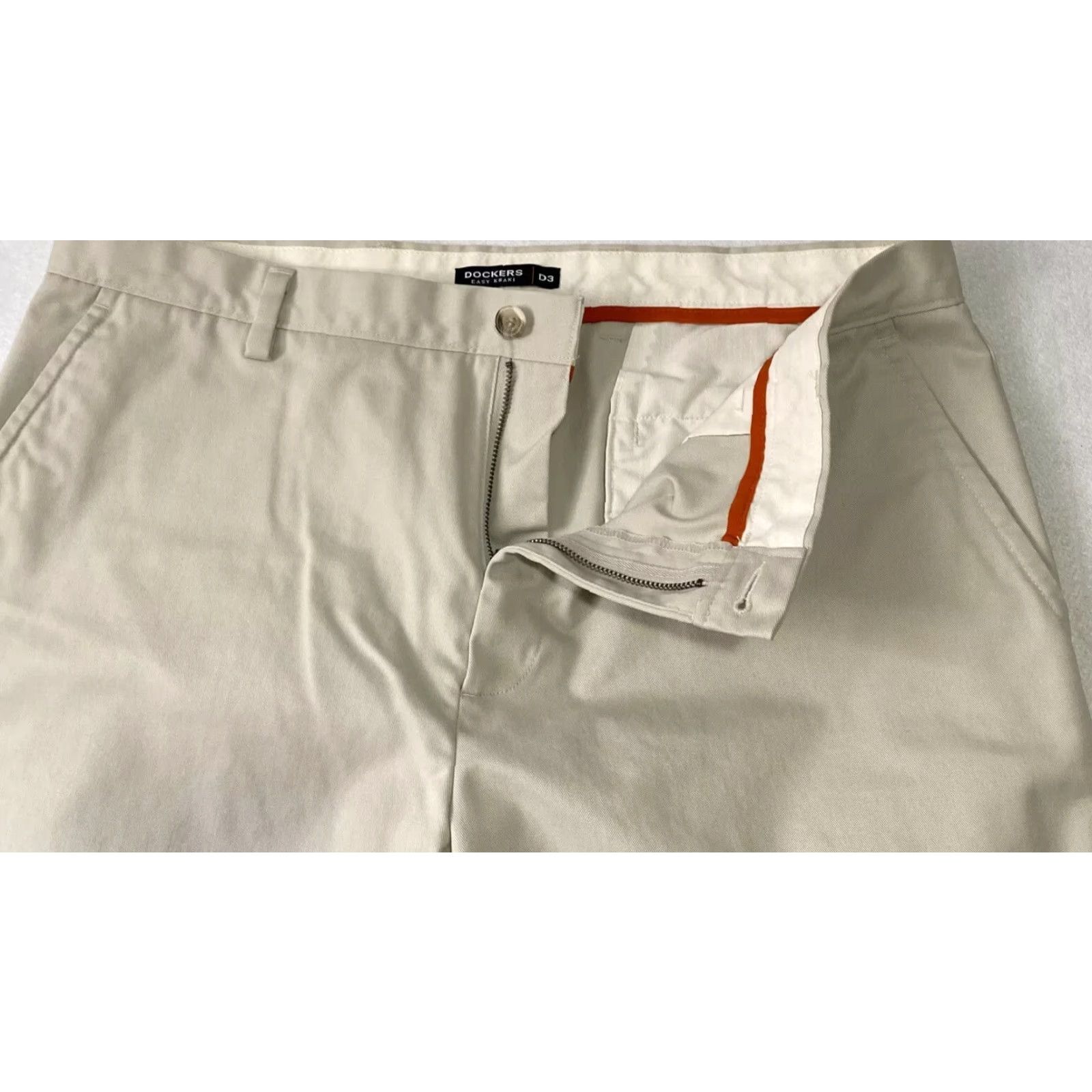 Dockers DOCKERS Pants Mens 38x34 Tan Straight Fit Flat Front Casual Workwear Pants Mens Tan 38x34 Straight Front Flat Front Regular Inseam 34 Size US 38 / EU 54 - 4 Thumbnail