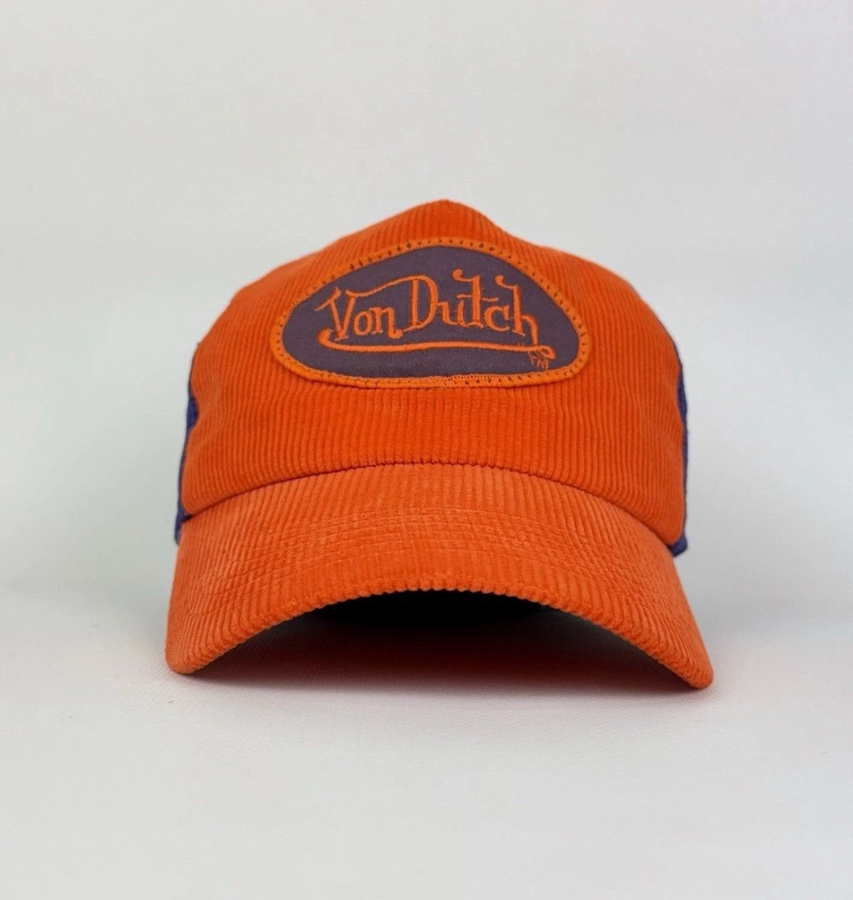 Von Dutch Von Dutch Corduroy Trucker Cap Hat Orange Purple Baseball Size ONE SIZE - 4 Thumbnail