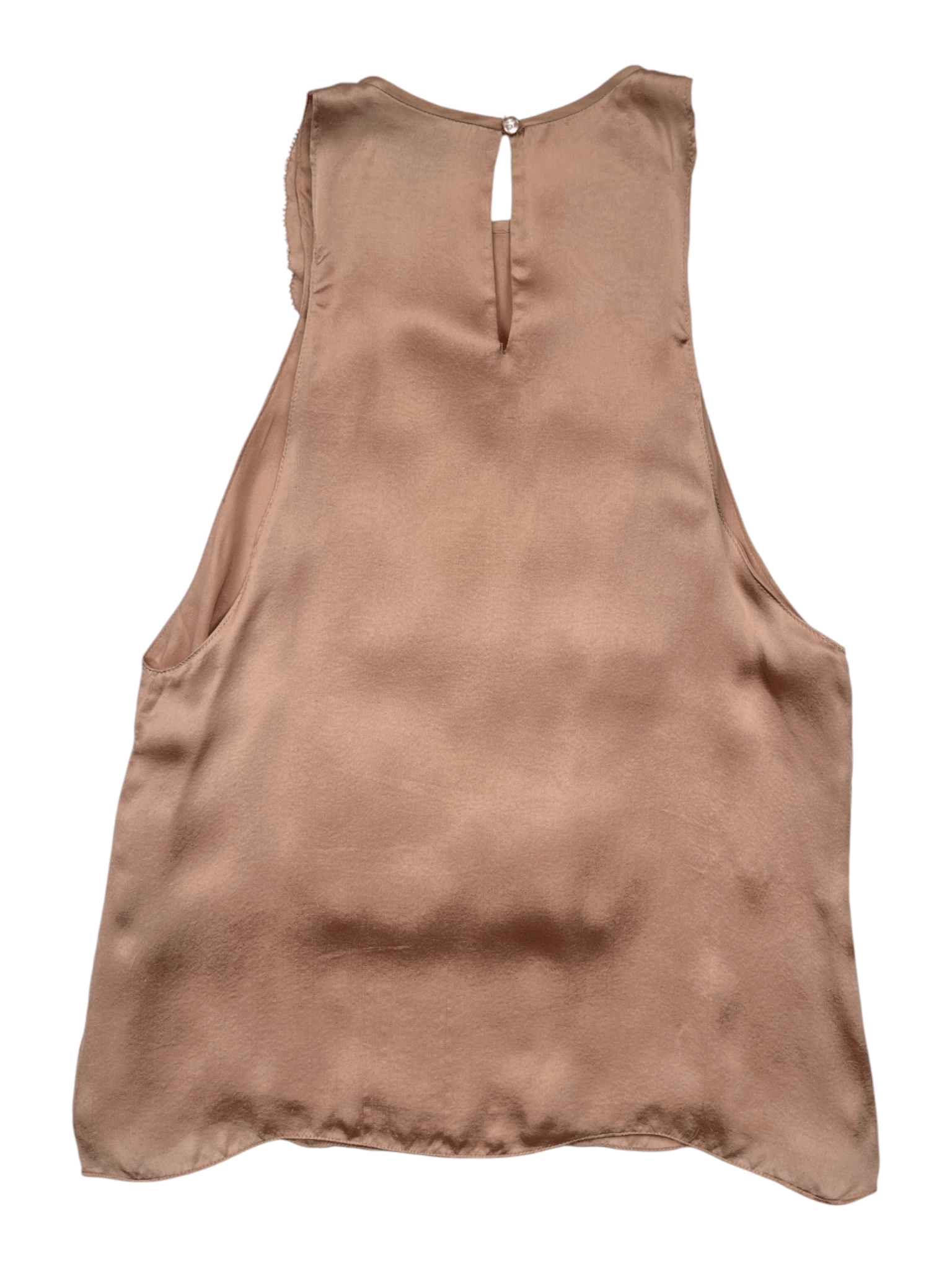 Ralph Lauren Dusty Rose Ruffles Sleeveless Silk Top Size S / US 4 / IT 40 - 2 Thumbnail