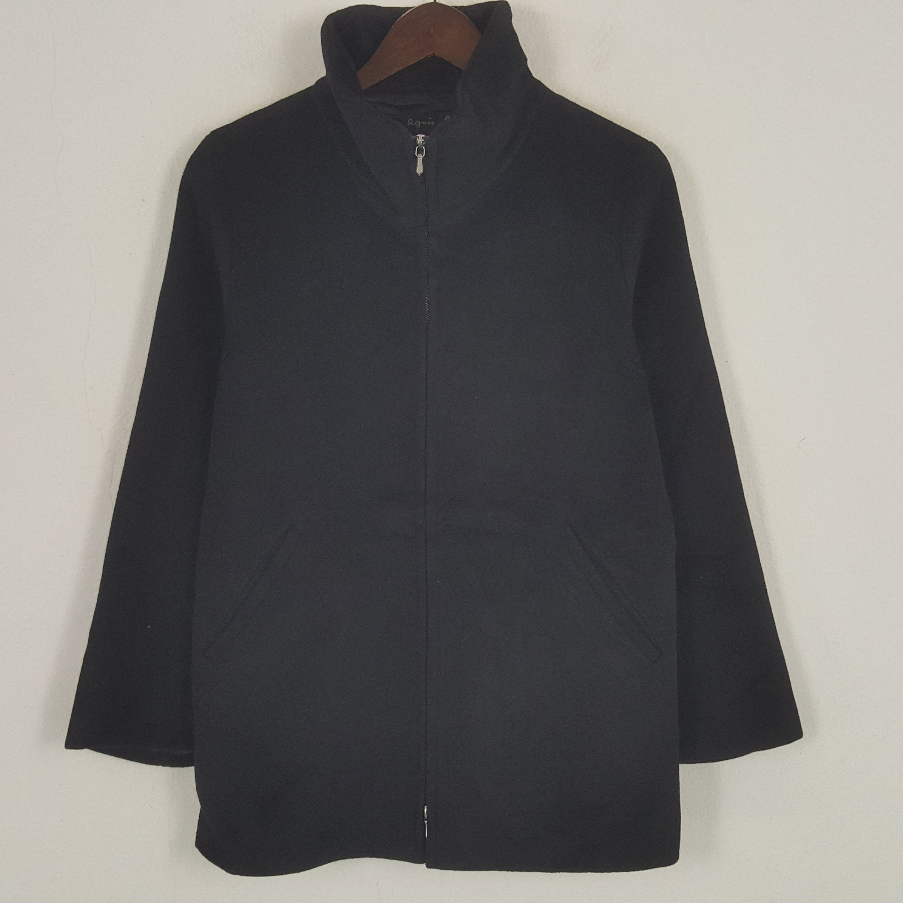 agnes b. Vintage Agnes B. homme Wool Jacket Riri Zipper | Grailed