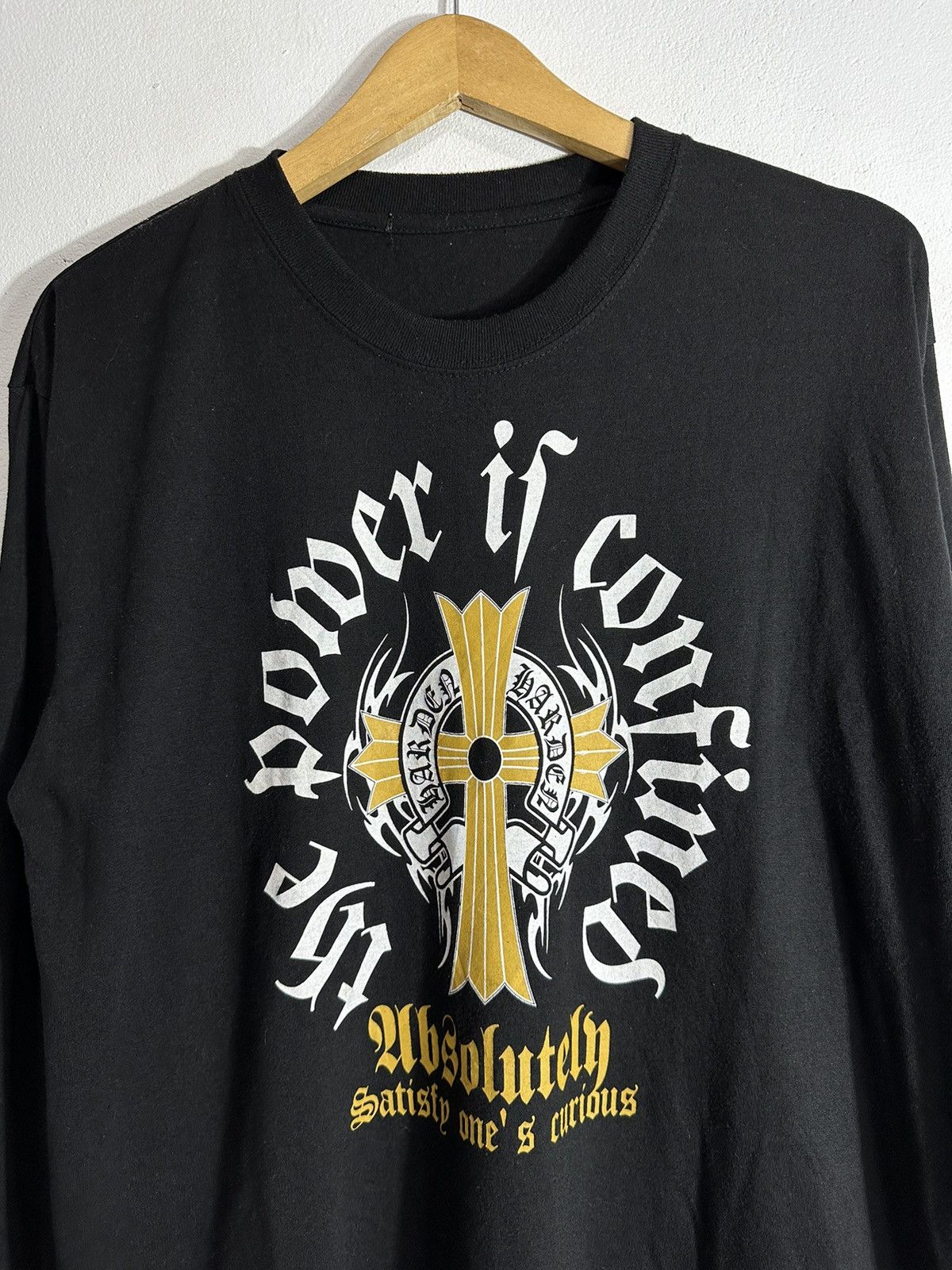 Beauty Beast ABSOLUTELY HOLE YELLOW CROSS LONG SLEEVE TEE IFSIX LGB STYLE Size US L / EU 52-54 / 3 - 3 Thumbnail