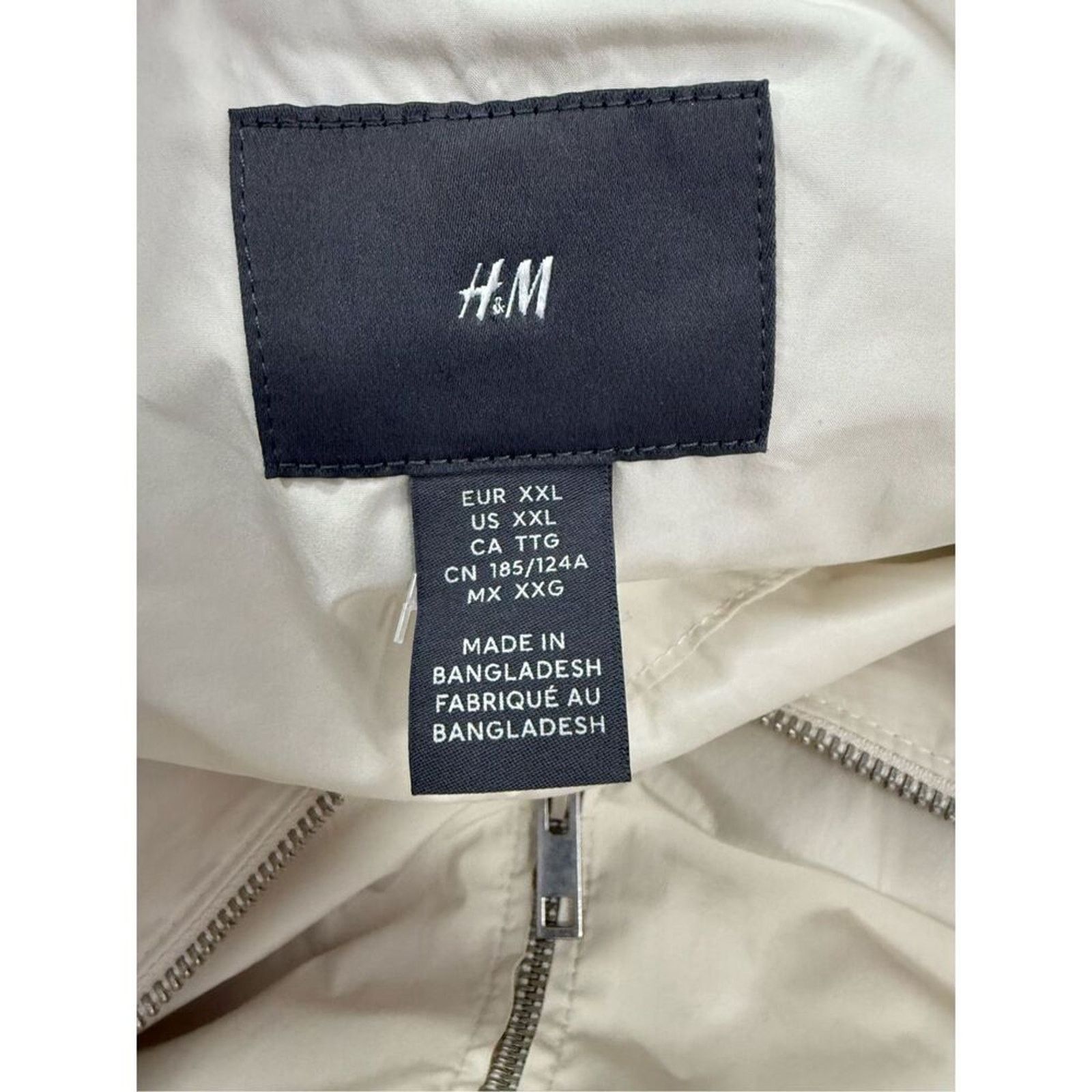 H&M H&M Men’s Bomber Jacket sz XXL Cream Full Zip NEW # G442 Size US XXL / EU 58 / 5 - 8 Thumbnail