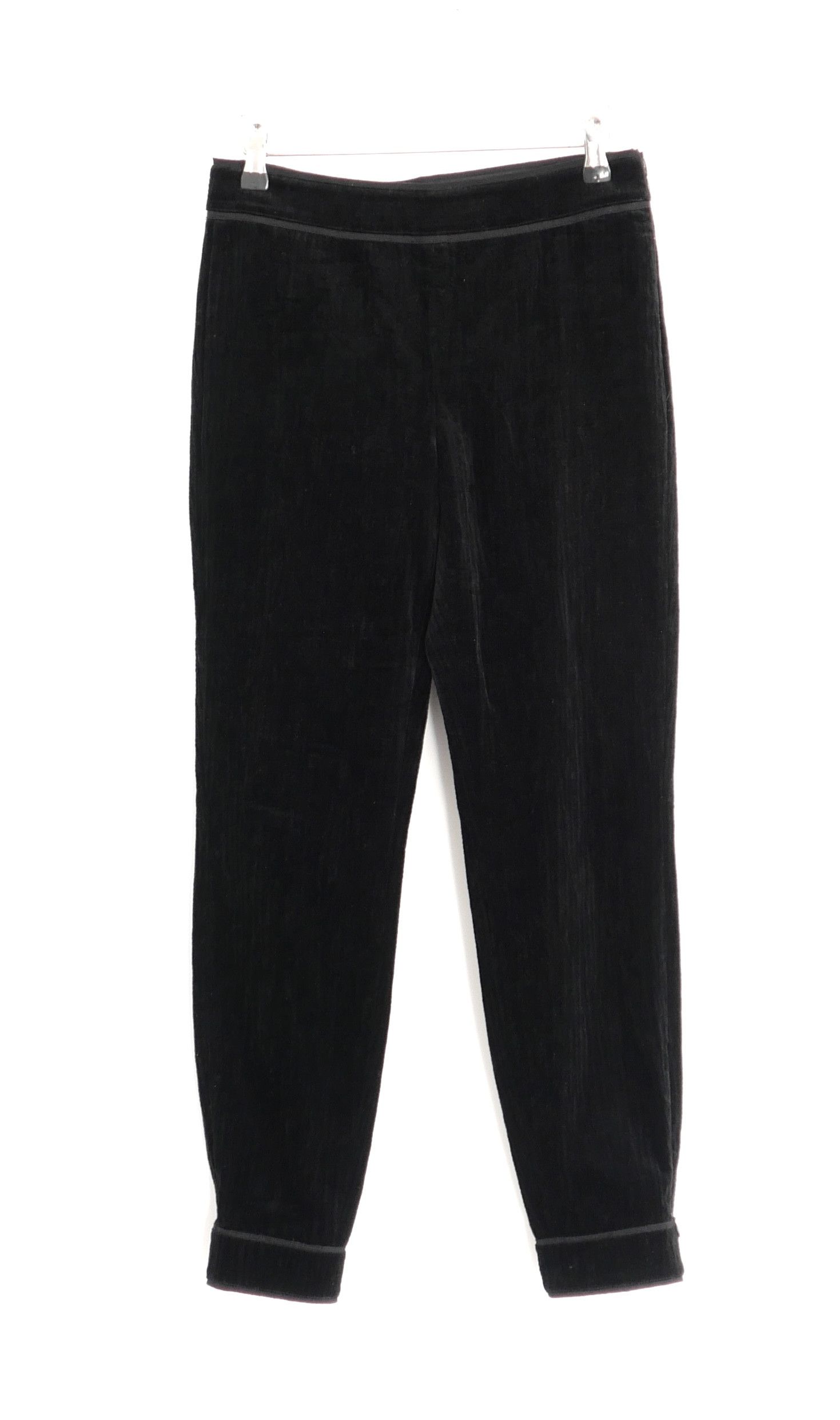 Chanel Chanel Fall 2012 Black Velvet Pedal Pushers Trousers Size 26" / US 2 / IT 38 - 1 Thumbnail