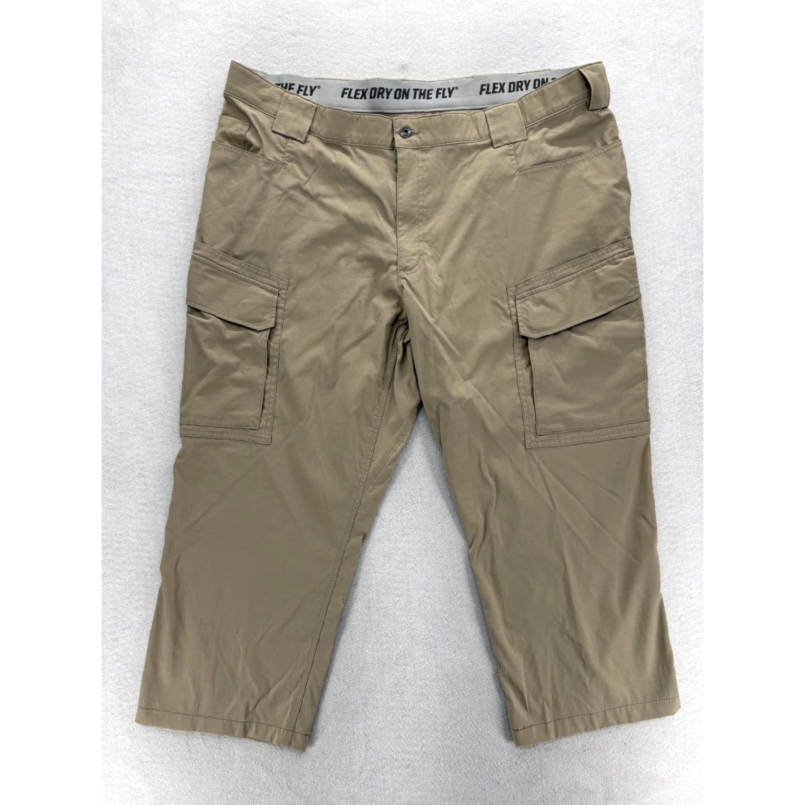 Duluth Trading Company Duluth Flex Dry on the Fly Relaxed Fit Cargo Pants Mens 46x26 Beige Stretch Work Size US 30 / EU 46 - 2 Thumbnail