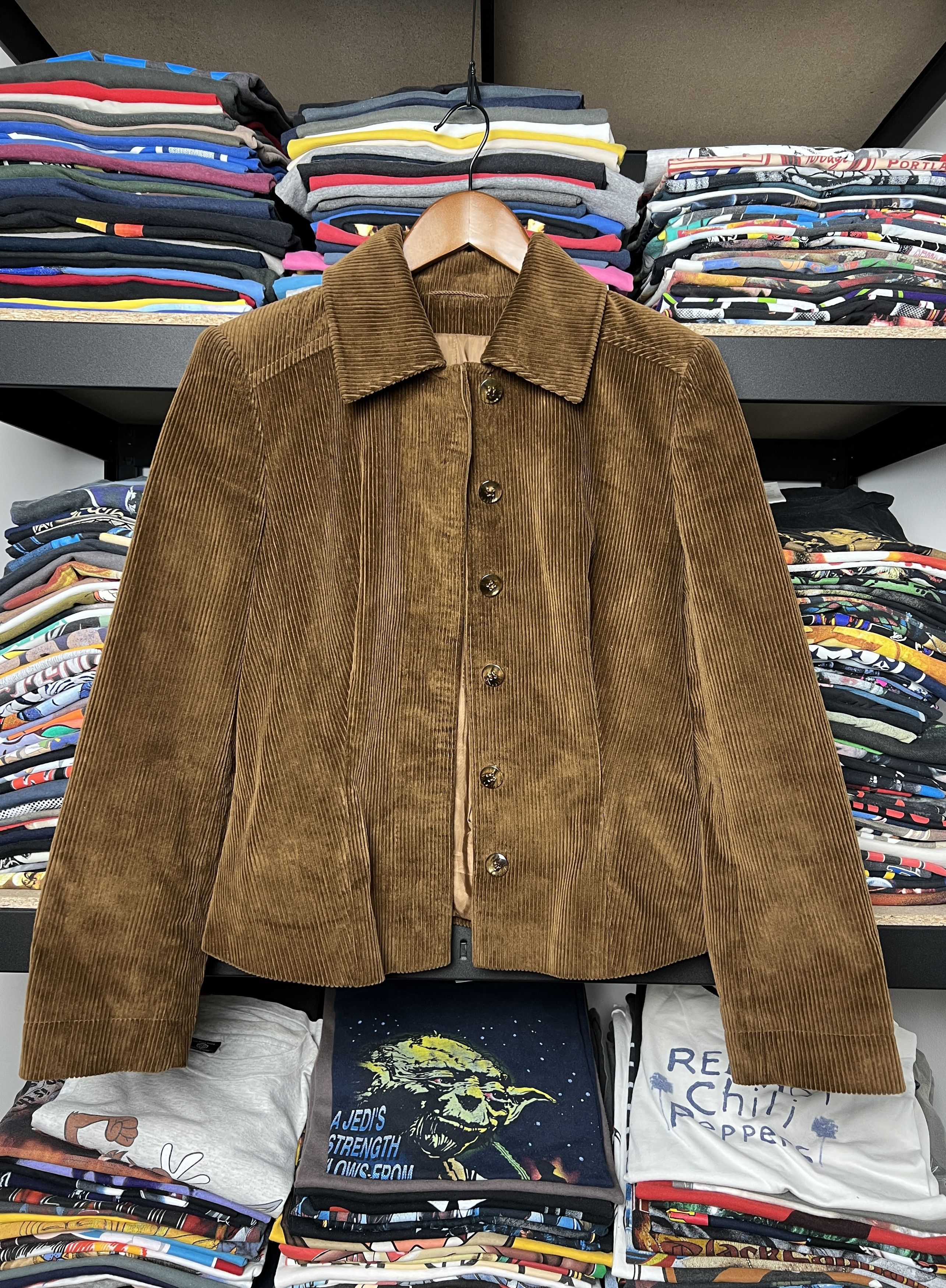 image of Burberry Vintage Corduroy Jacket in Brown, Women's (Size Medium)