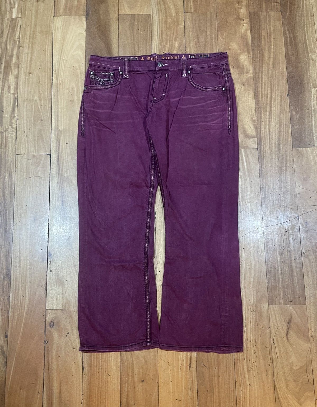 Rock Revival Vintage Rock revival purple Jeans 42Us Flared Baggy Archive Size US 38 / EU 54 - 3 Thumbnail