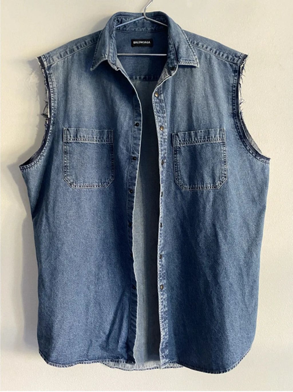 Balenciaga 3in1 Shirt Hoodie +Vest Denim Size US M / EU 48-50 / 2 - 4 Thumbnail