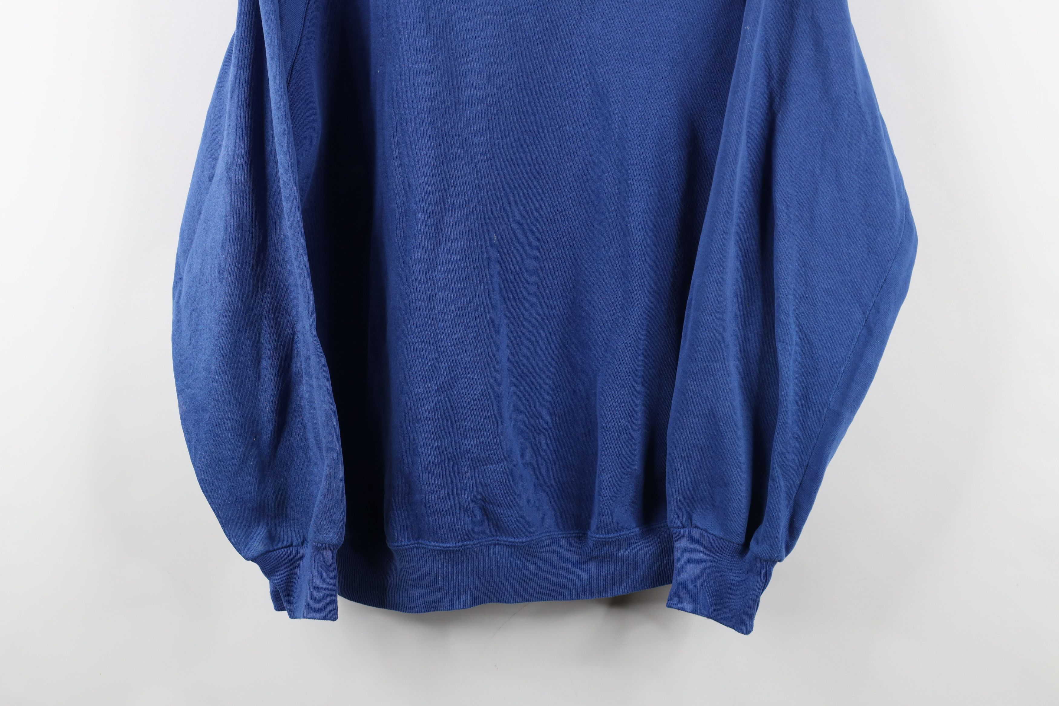 Vintage Vintage 90s Streetwear Crewneck Sweatshirt Royal Blue USA Size US XL / EU 56 / 4 - 3 Thumbnail