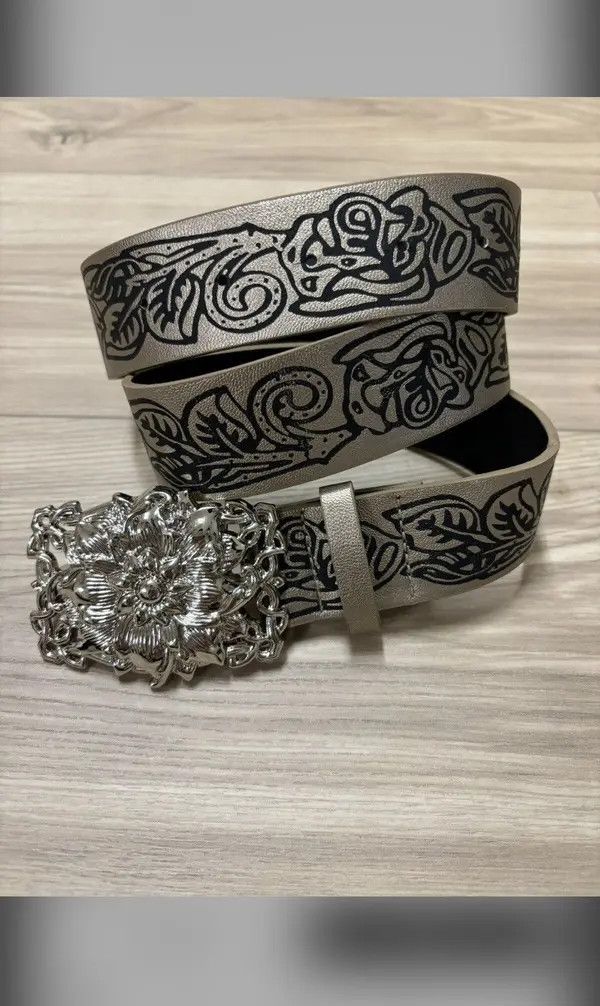 Japanese Brand Western Vintage Rose Buckle Belt Size ONE SIZE - 4 Thumbnail