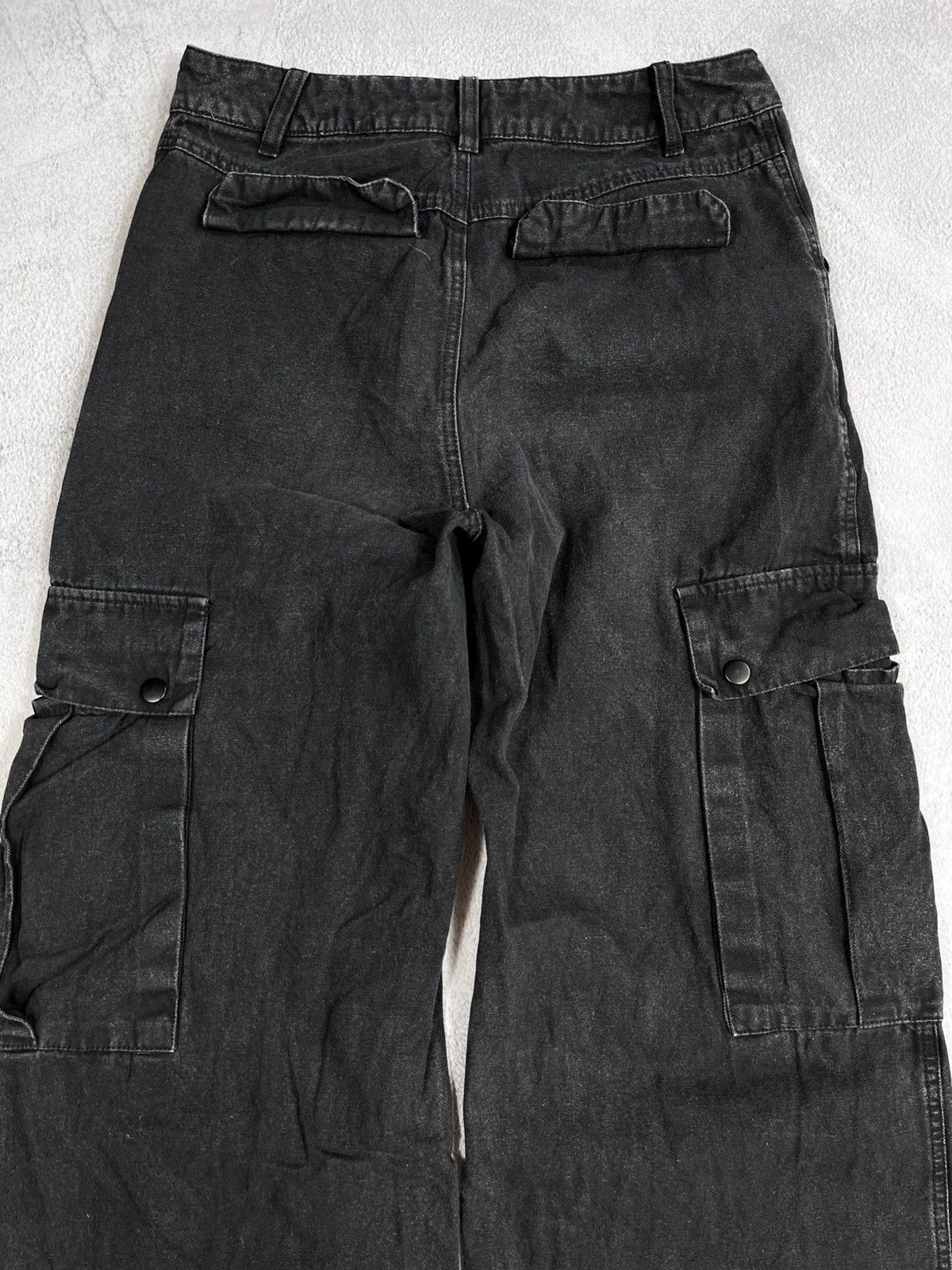 Japanese Brand × Vintage Vintage Y2K baggy flared faded cargo pants streetwear M Size 30" / US 8 / IT 44 - 2 Thumbnail