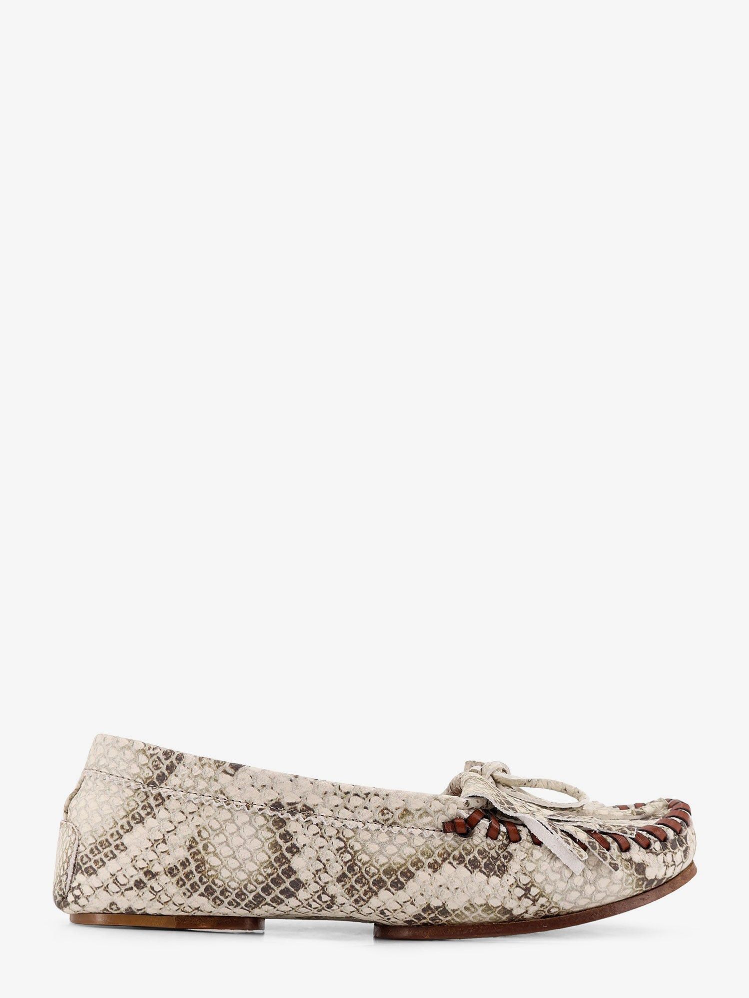 Indiana Leather Loafers With Croco Print