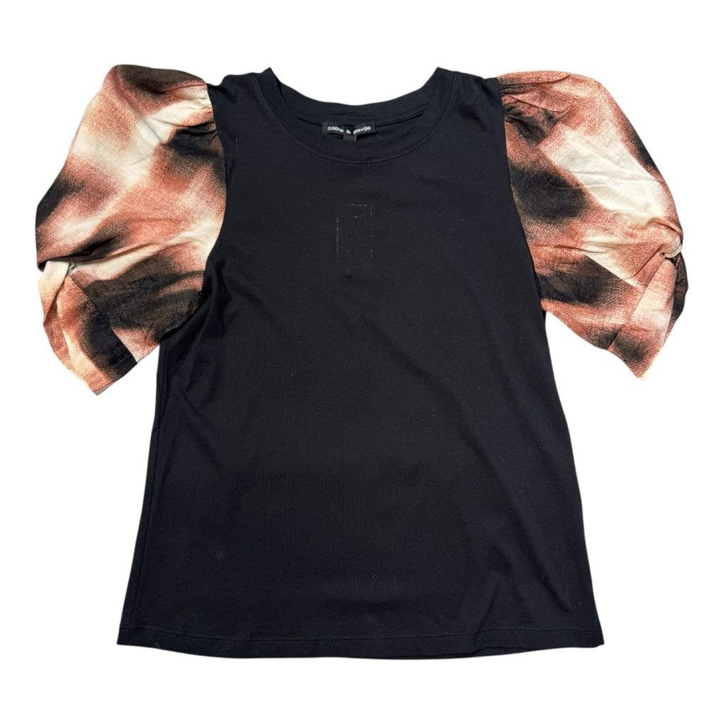 Other NWT New Cable & Gauge Mixed Media Puff Short Sleeve Top Siz Size S / US 4 / IT 40 - 5 Thumbnail