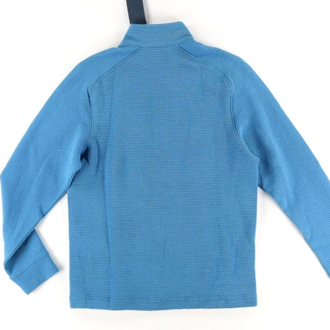 Cutter & Buck Cutter & Buck DryTec Cotton+ Ribbed 1/4 Zip Pullover Mock Long Sleeve Teal Men's M Shirt Size US M / EU 48-50 / 2 - 4 Thumbnail