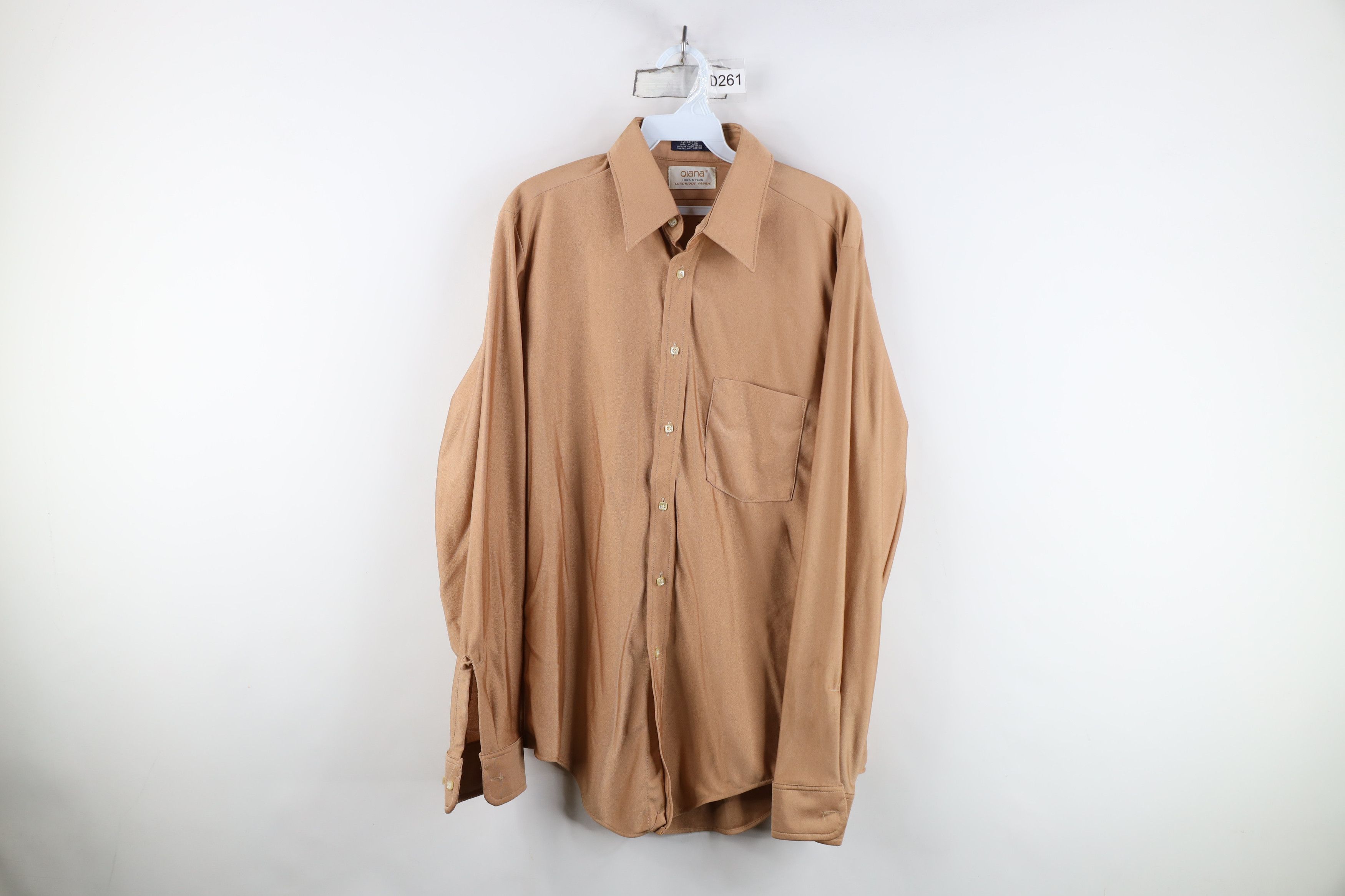 Vintage Vintage 70s Streetwear Knit Collared Button Shirt Brown USA Size US M / EU 48-50 / 2 - 1 Thumbnail