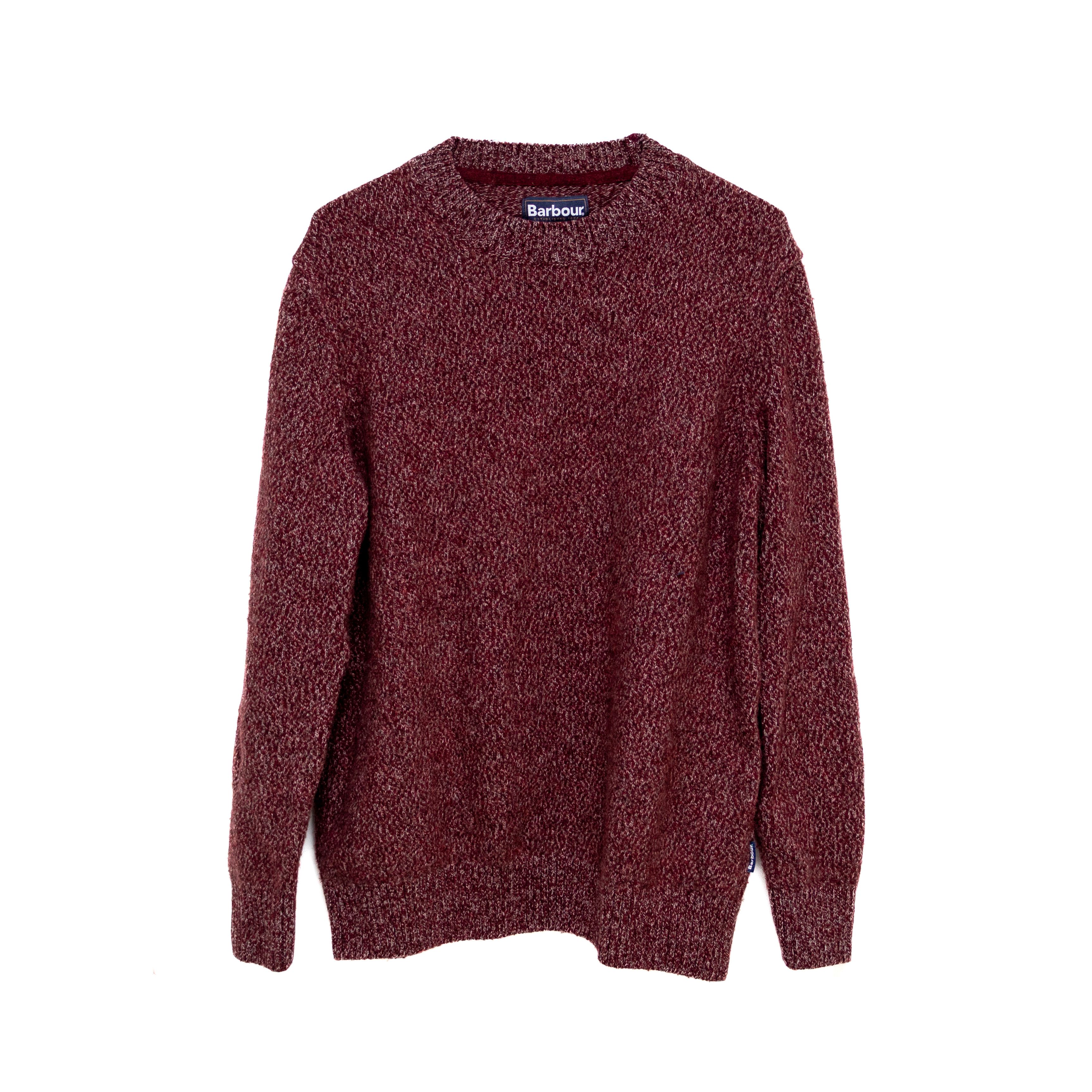 Barbour Men's Wool Blend Crewneck Sweater Red Marl Size XL