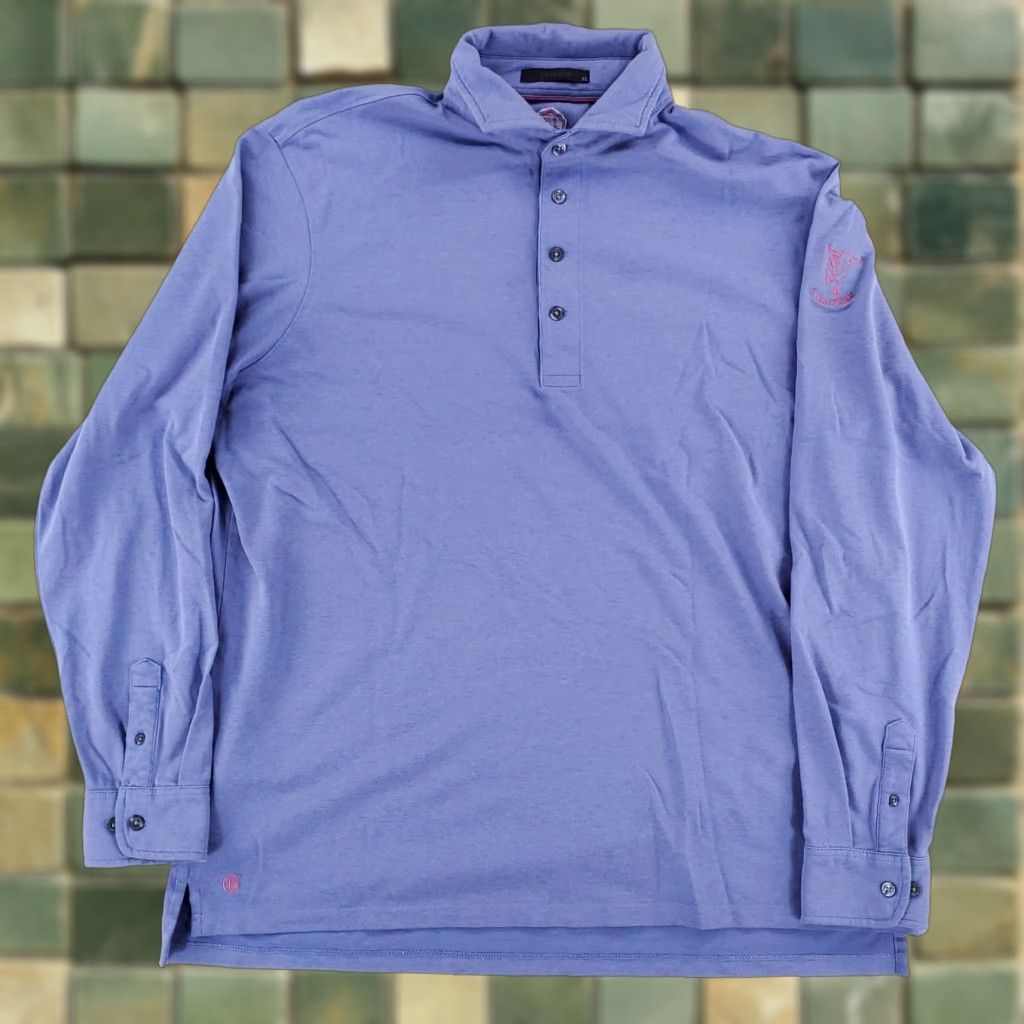 Vintage Greyson Polo Shirt Long Sleeve XL Mens Purple Performance Golf IXL? Size US XL / EU 56 / 4 - 1 Thumbnail
