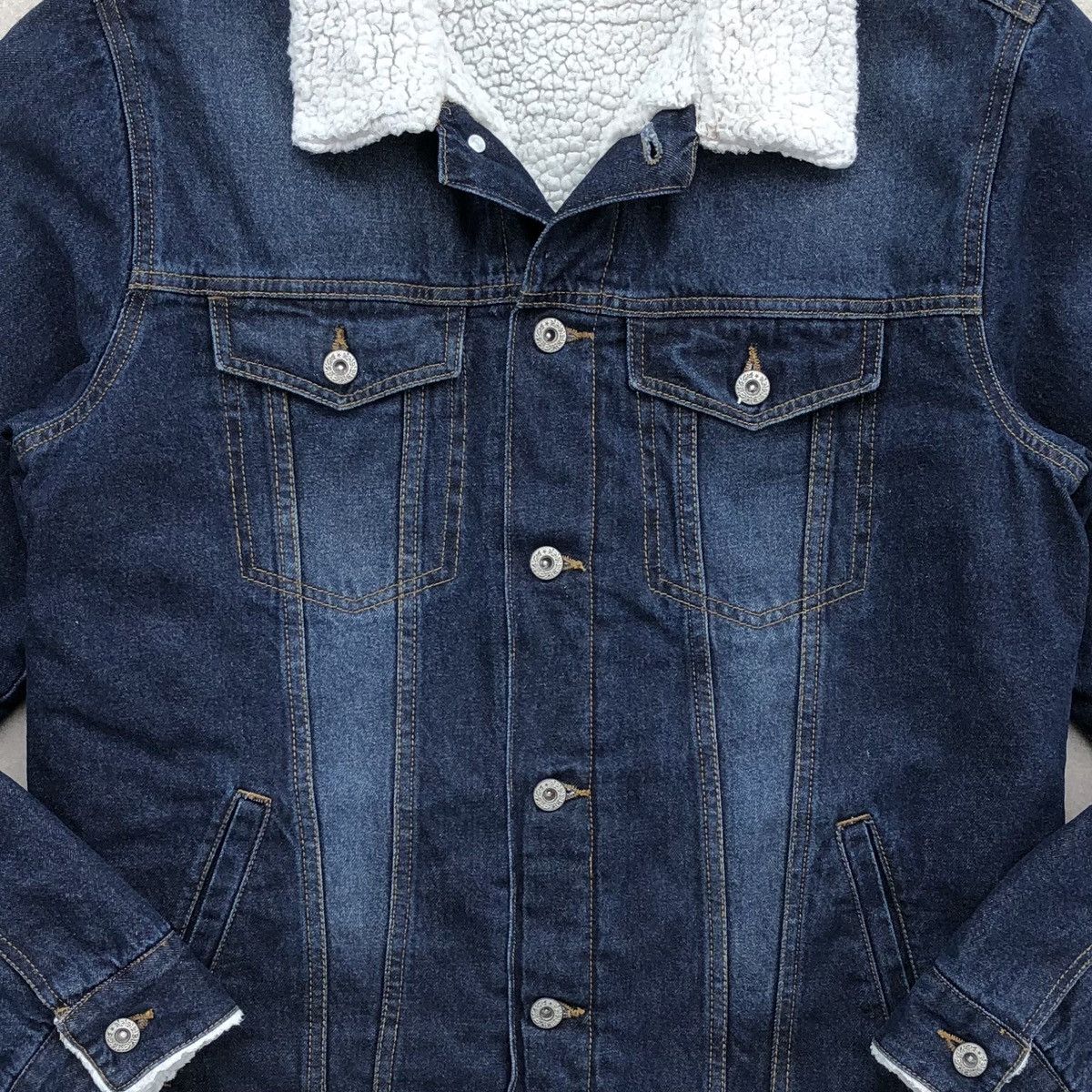 Japanese Brand Nylous Denim Sherpa Trucker Jacket Size US L / EU 52-54 / 3 - 4 Thumbnail