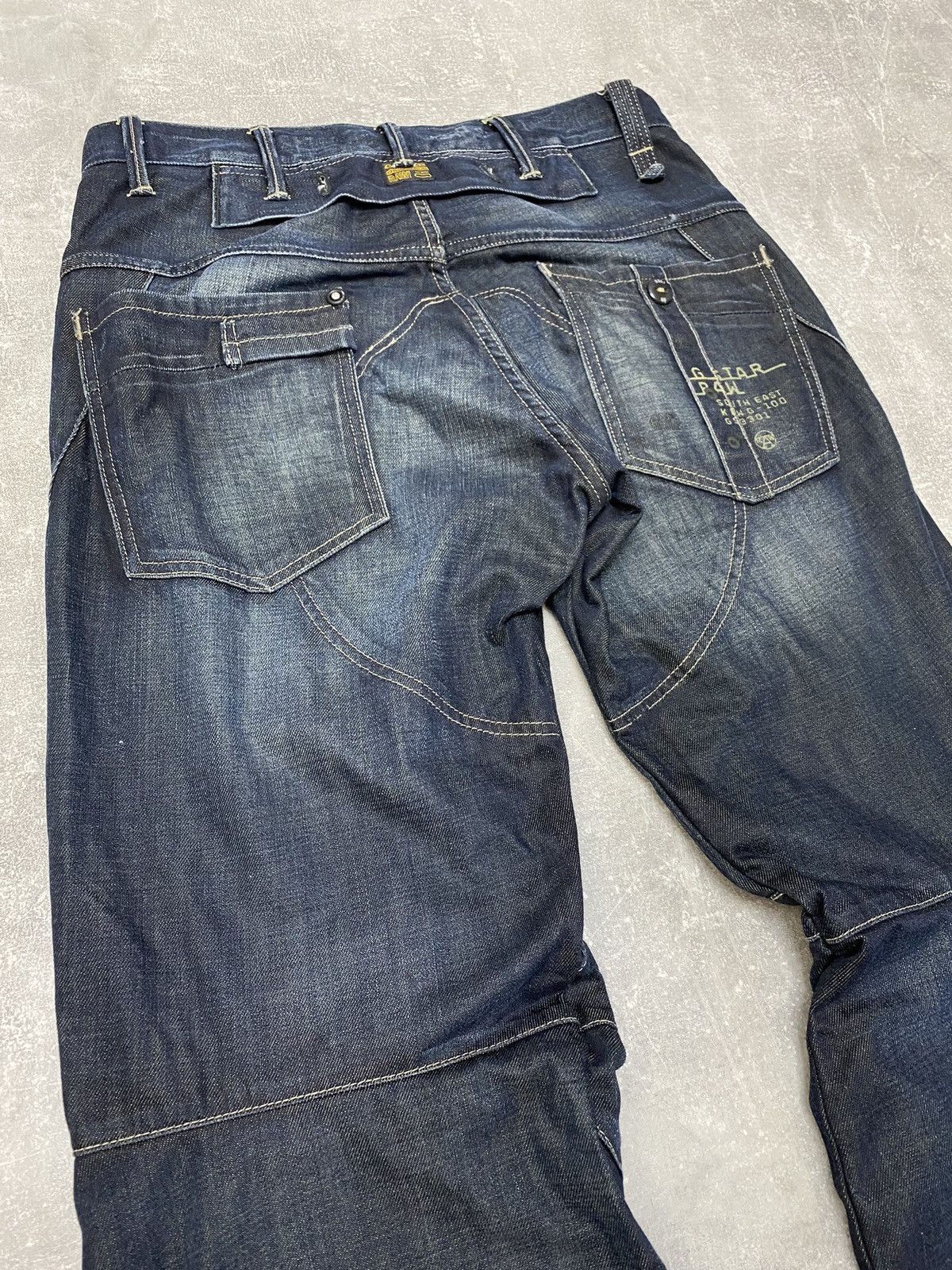 G-Star × Vintage Vintage G Star Raw Denim Biker Cargo Double Knee Pants Size US 34 / EU 50 - 21 Thumbnail
