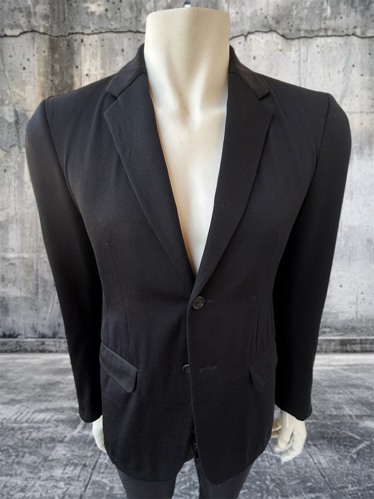 Prada Slim Fit Black Blazer Sport Jacket –Nylon Cotton Mix Size 36R - 3 Thumbnail