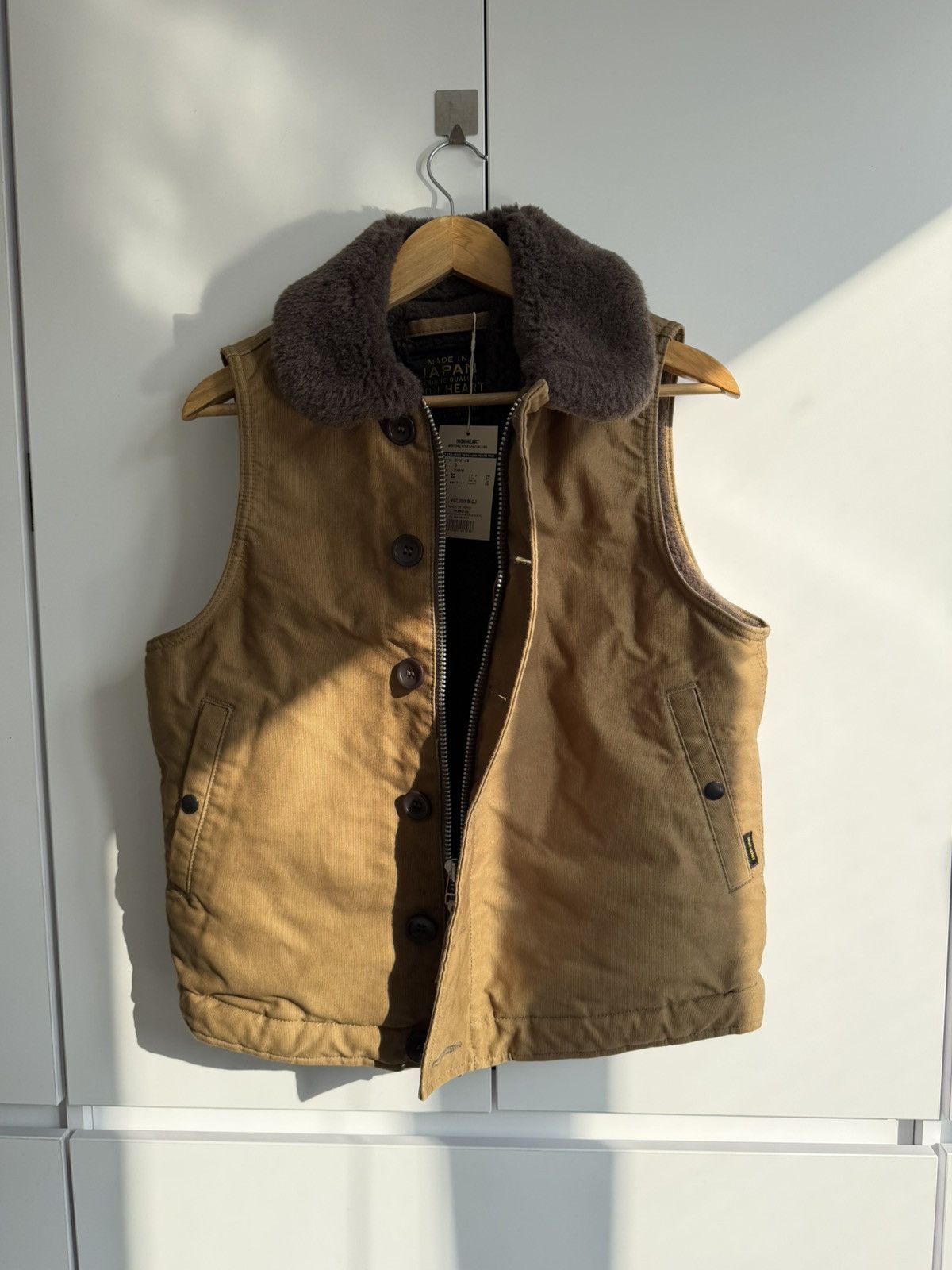 Iron Heart Iron Heart Whipcord N-1 Type Deck Vest Khaki S made in Japan Size 44S - 7 Thumbnail