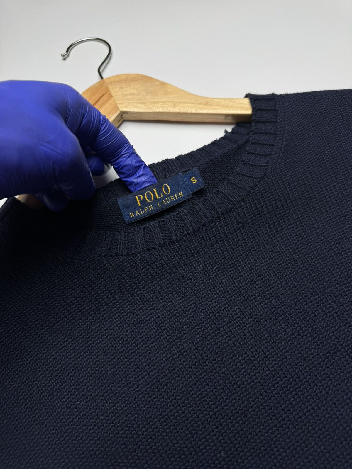 Polo Ralph Lauren Polo Ralph Lauren Navy Cotton Crewneck Sweater - Green Pony Size US S / EU 44-46 / 1 - 4 Thumbnail