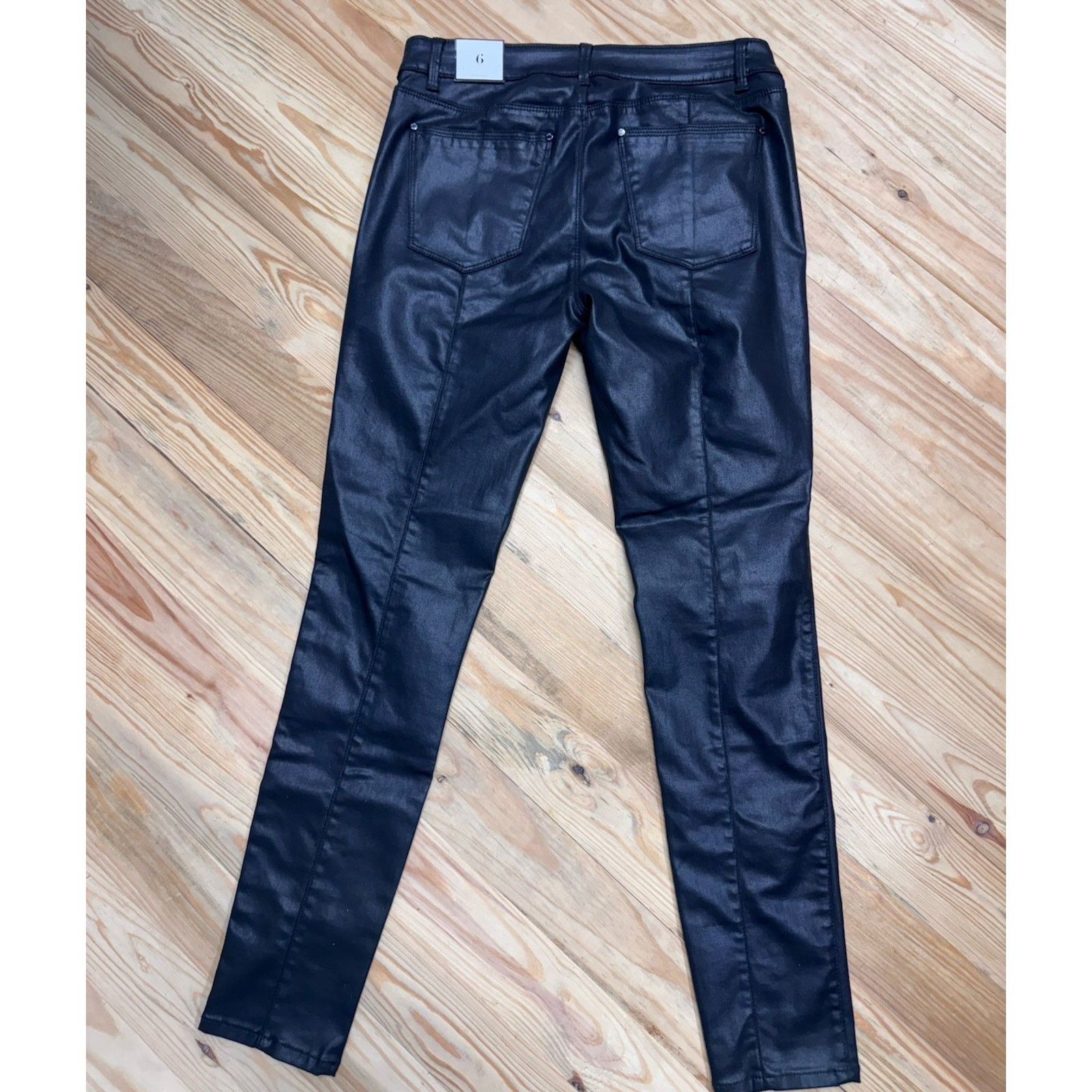 White House Black Market Faux Leather Pants Womens 6