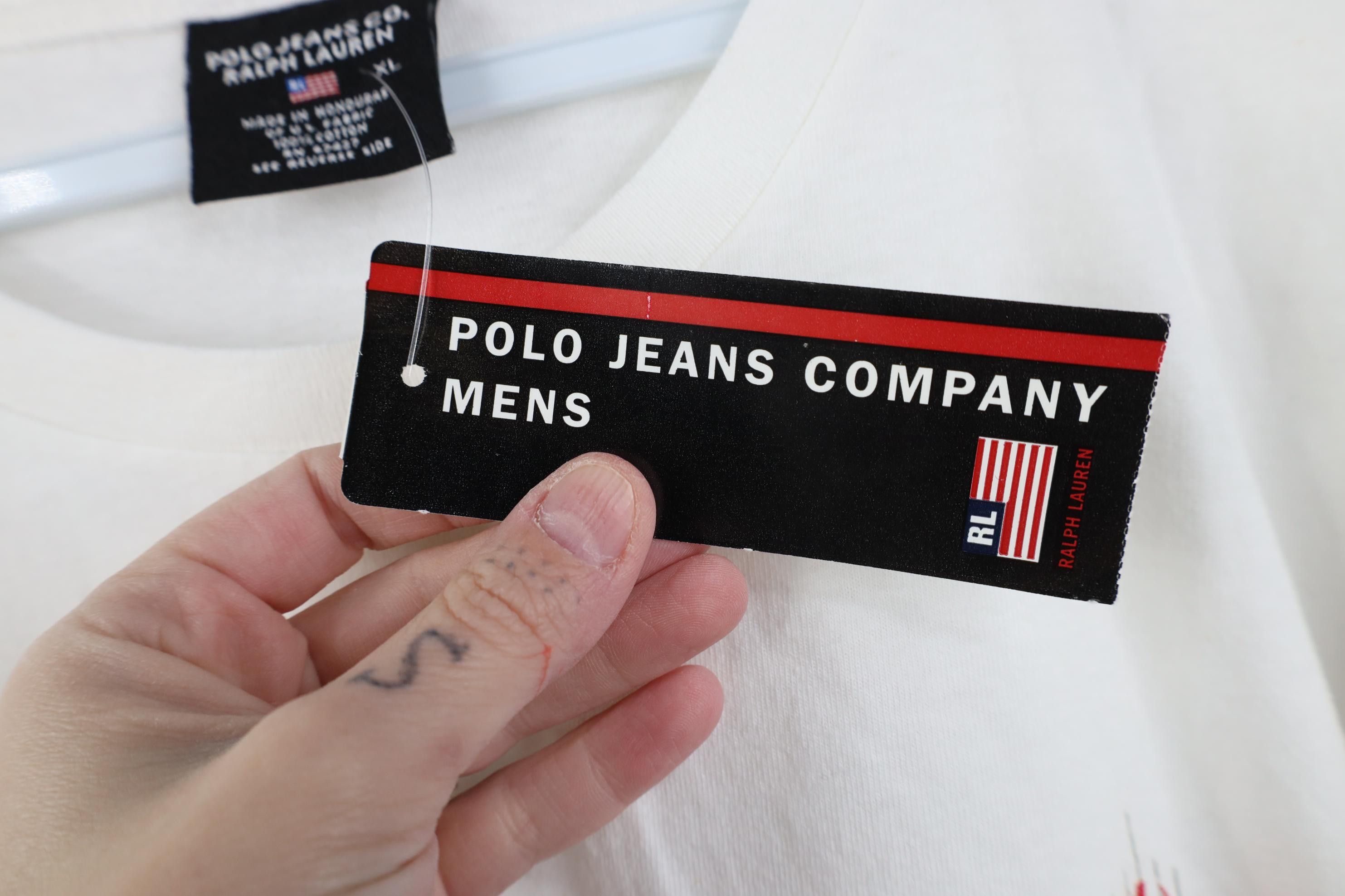 Polo Ralph Lauren Deadstock Vintage 90s Y2K Ralph Lauren Football T-Shirt Size US XL / EU 56 / 4 - 9 Thumbnail