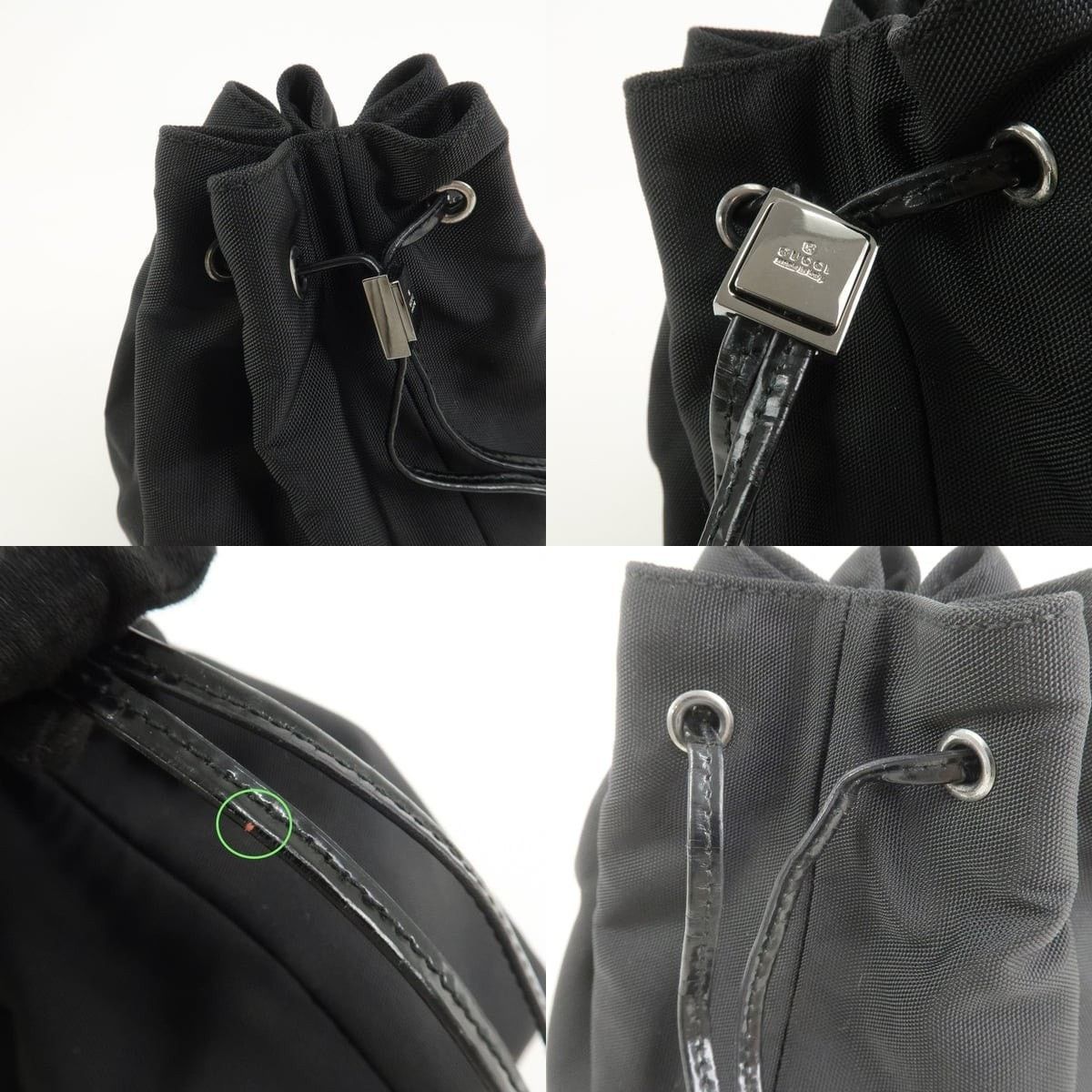 Gucci Gucci Drawstring Nylon Cosmetic Pouch Black Size ONE SIZE - 5 Thumbnail