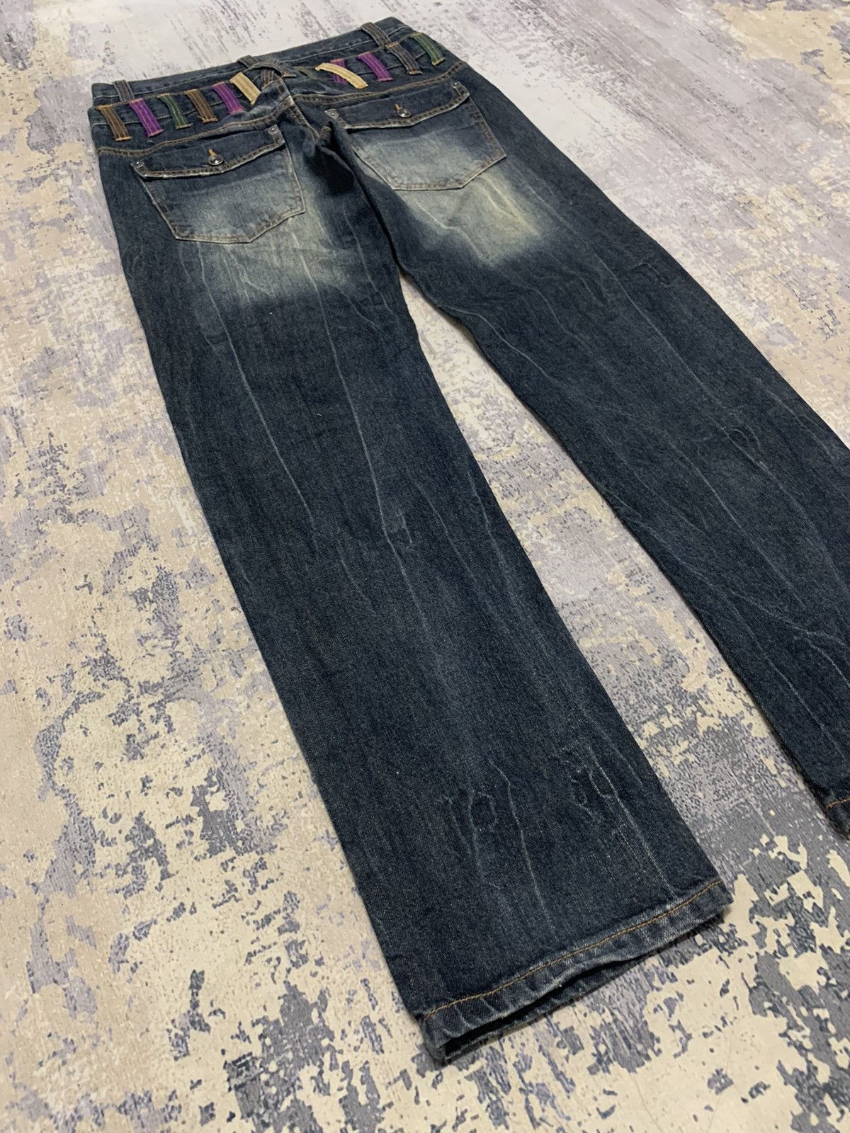 If Six Was Nine EXPLOSION DOUBLE WAIST NYLAUS DENIM JEANS 30x30 Size US 30 / EU 46 - 10 Thumbnail
