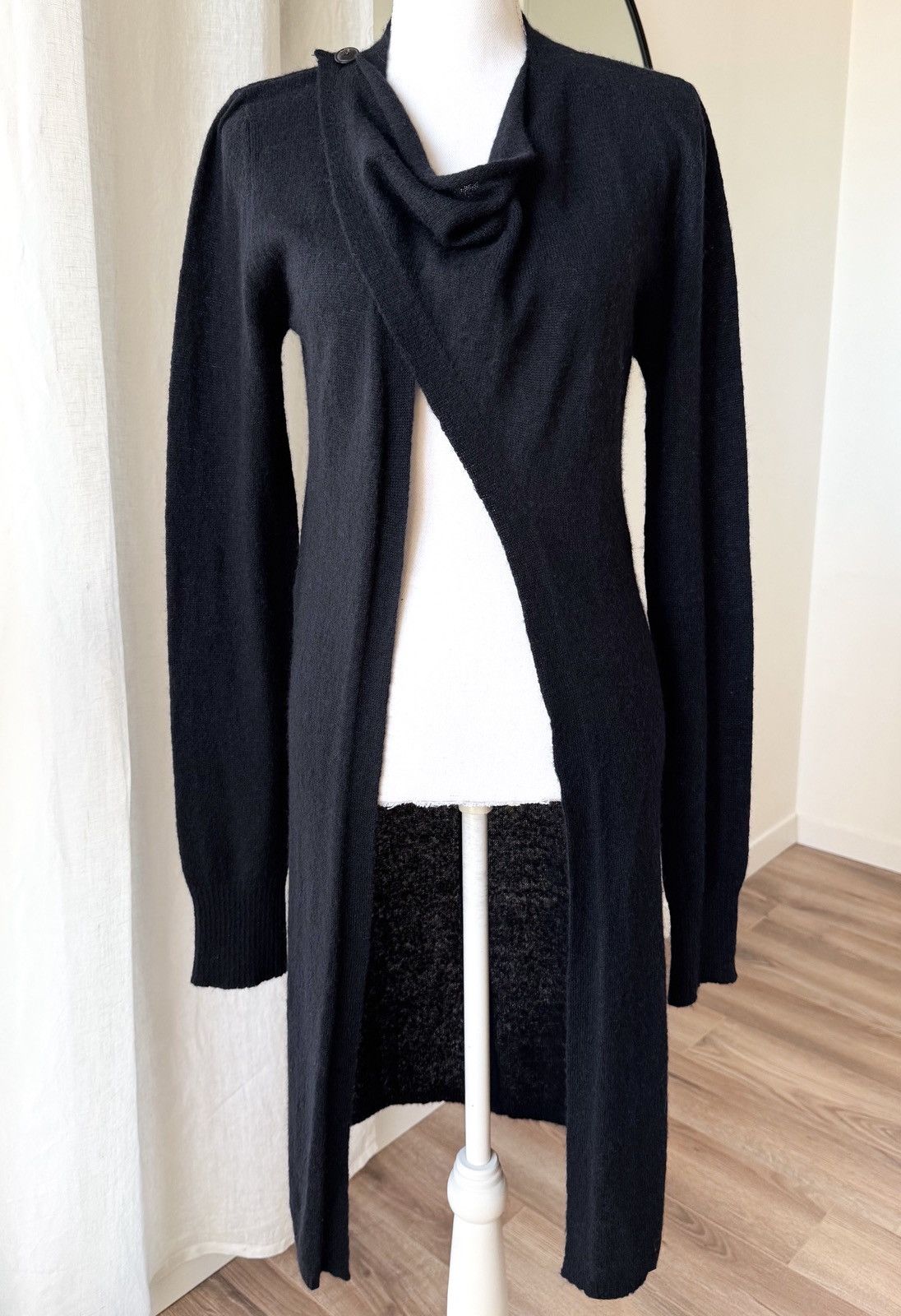 Rick Owens Rick Owens Crust F/W 2009 long black knitted cardigan Size S / US 4 / IT 40 - 2 Thumbnail