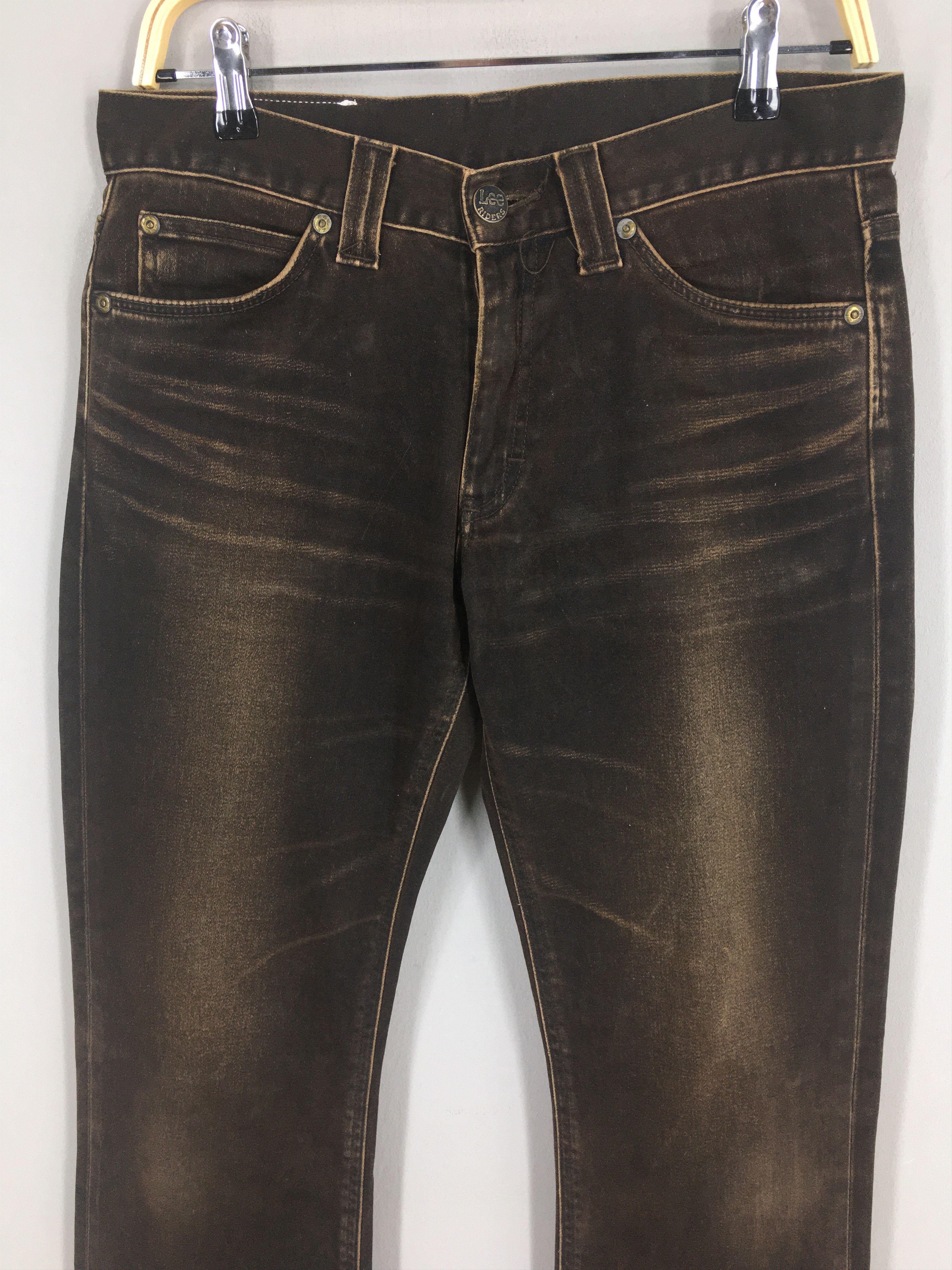 Lee Size 30x29 Vintage Lee Cowboy Wax Brown Flared Jeans S681 Size US 30 / EU 46 - 2 Thumbnail