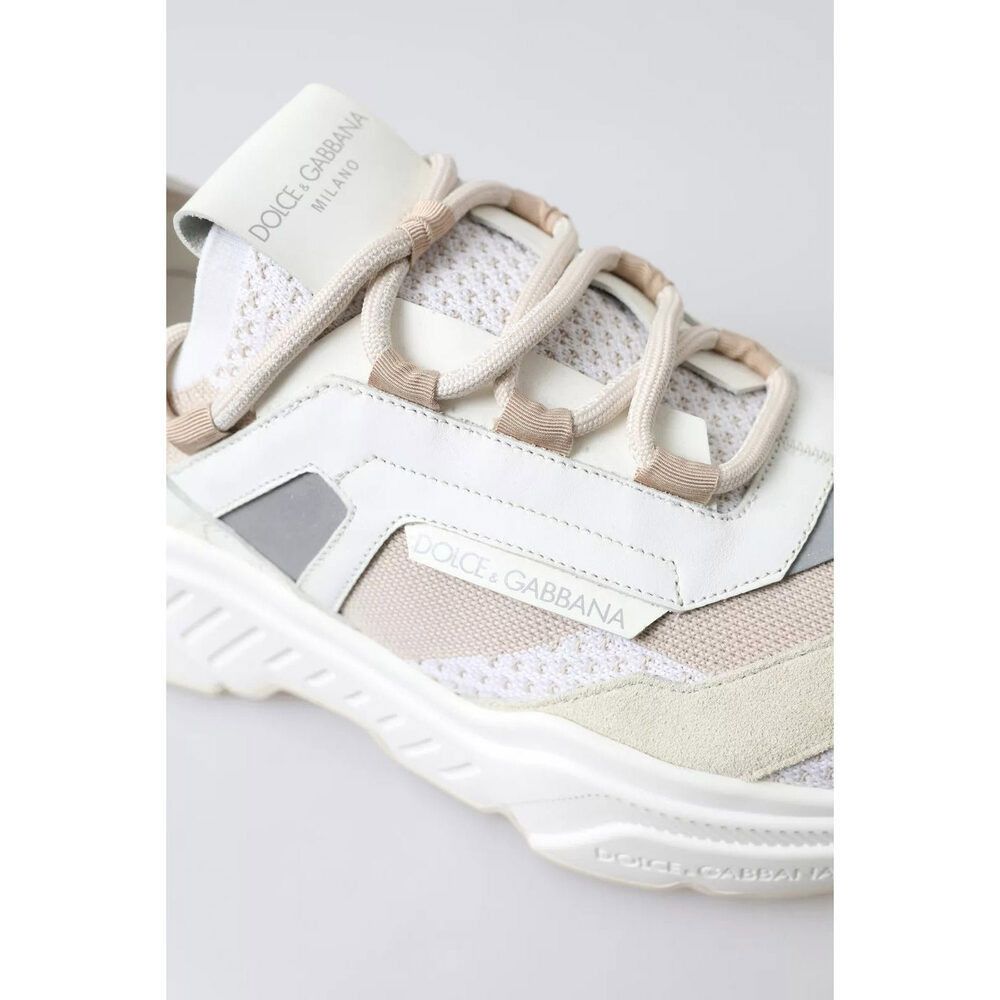 Dolce & Gabbana Dolce & Gabbana Sneakers White Beige Leather Sport DAYMASTER Size US 5 / IT 35 - 8 Thumbnail