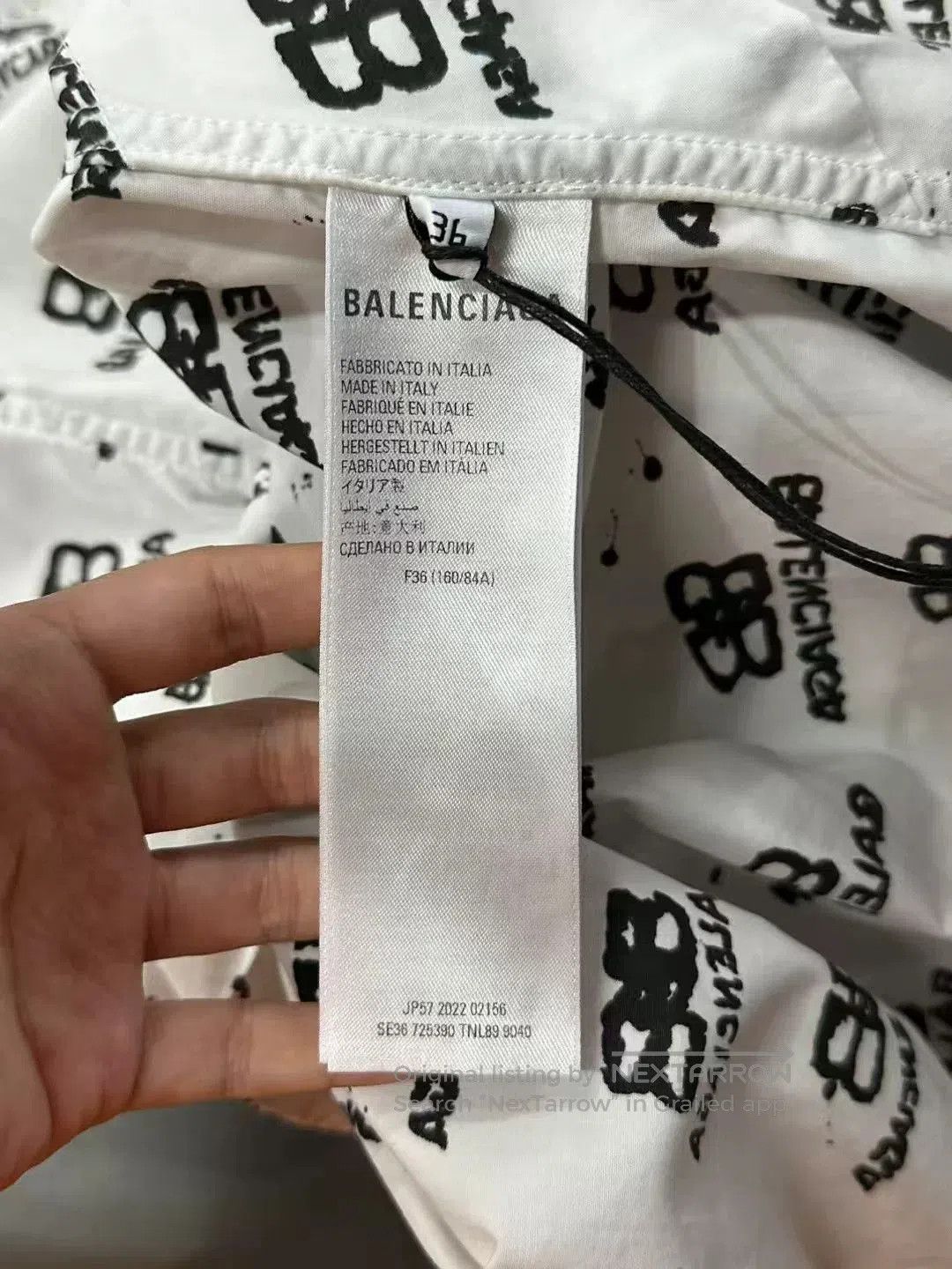 Balenciaga Balenciaga Printed White Shirt. Size US XS / EU 42 / 0 - 5 Thumbnail