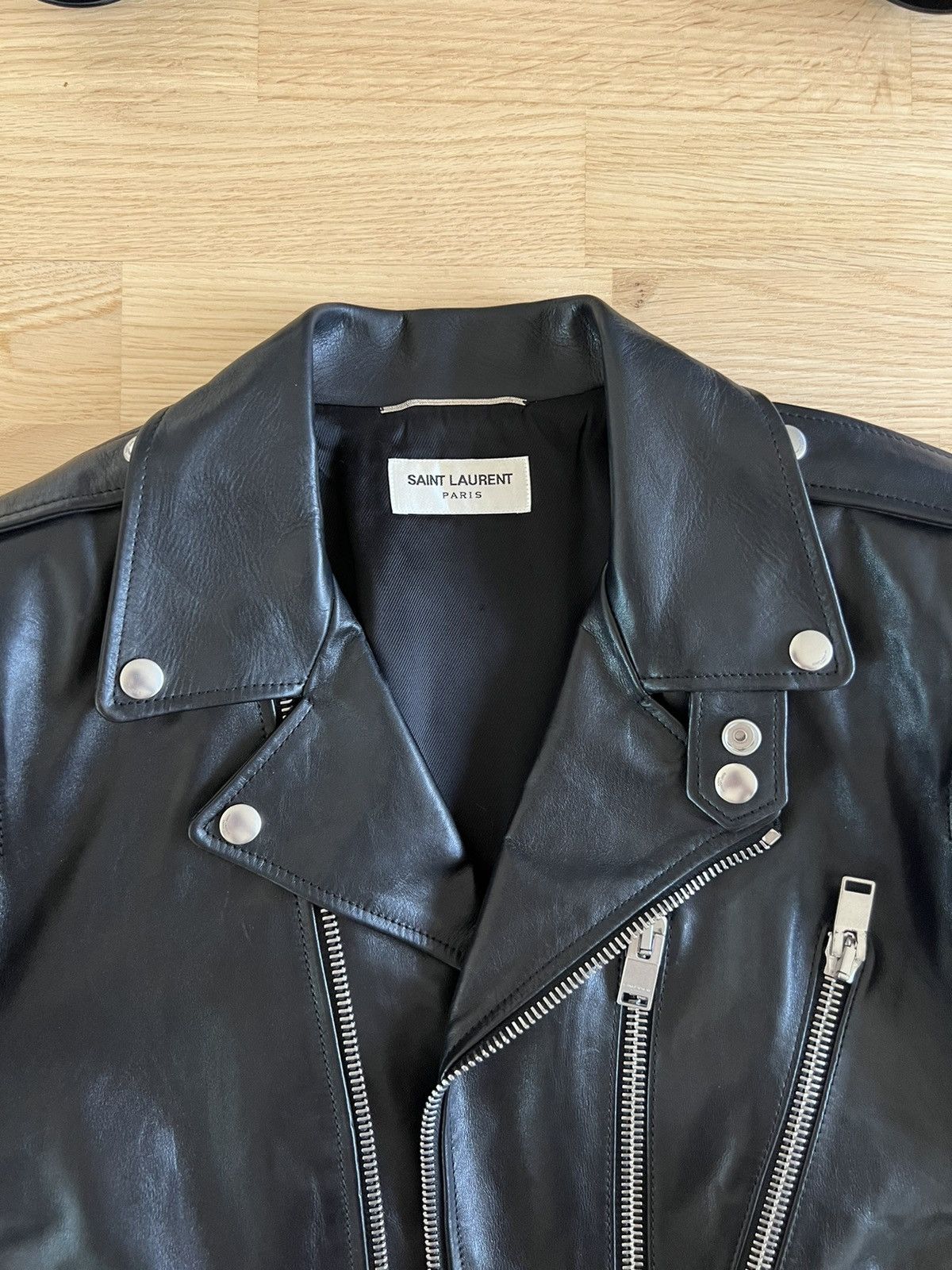 Hedi Slimane × Saint Laurent Paris Saint Laurent Paris L17 Leather Jacket Sz. 48 - Hedi Sliman Size US M / EU 48-50 / 2 - 9 Thumbnail