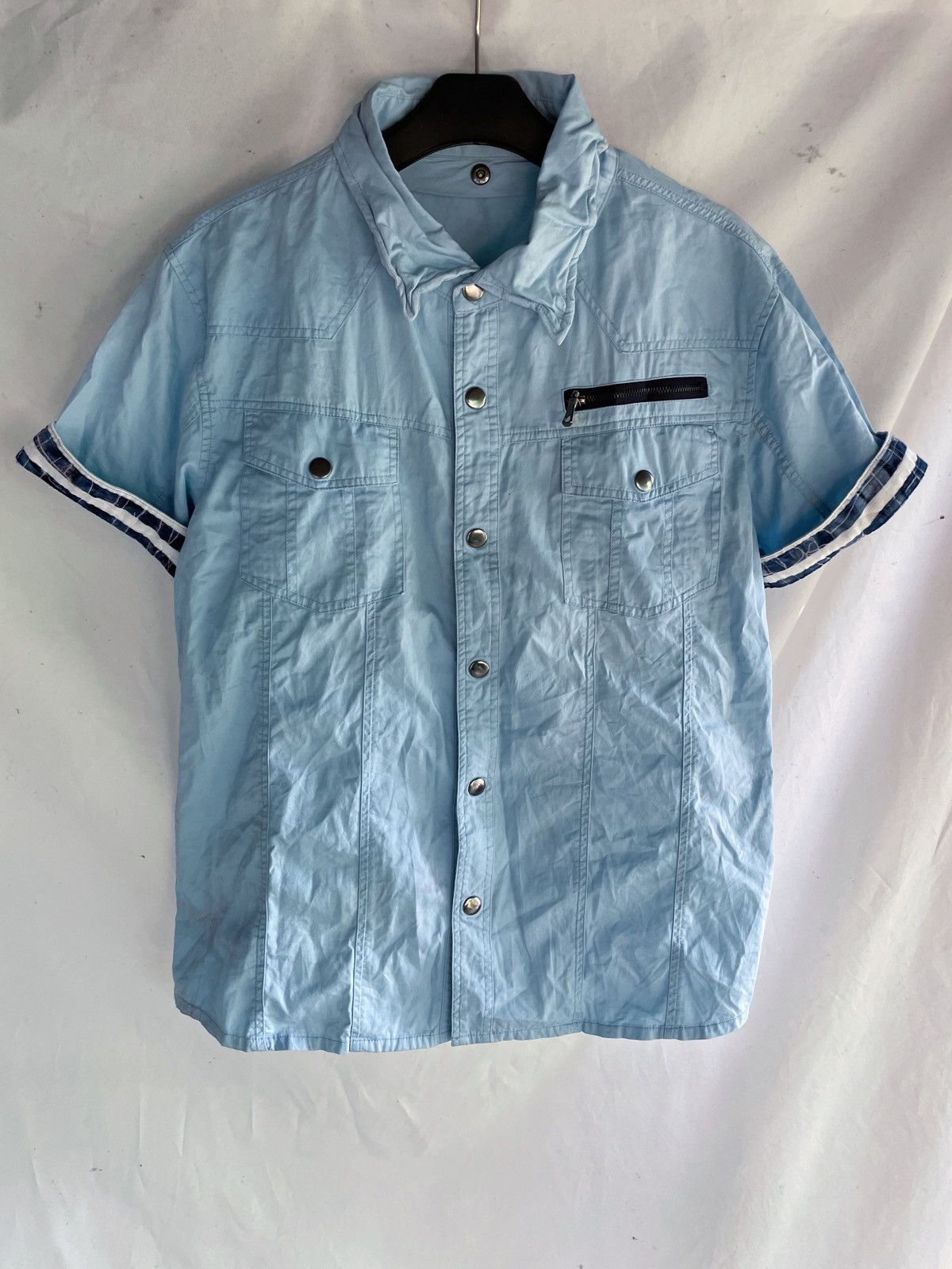 Le Grande Bleu (L.G.B.) JAPANESE UKNOWN BRAND BUTTON UP CASUAL SHIRT Size US M / EU 48-50 / 2 - 1 Thumbnail