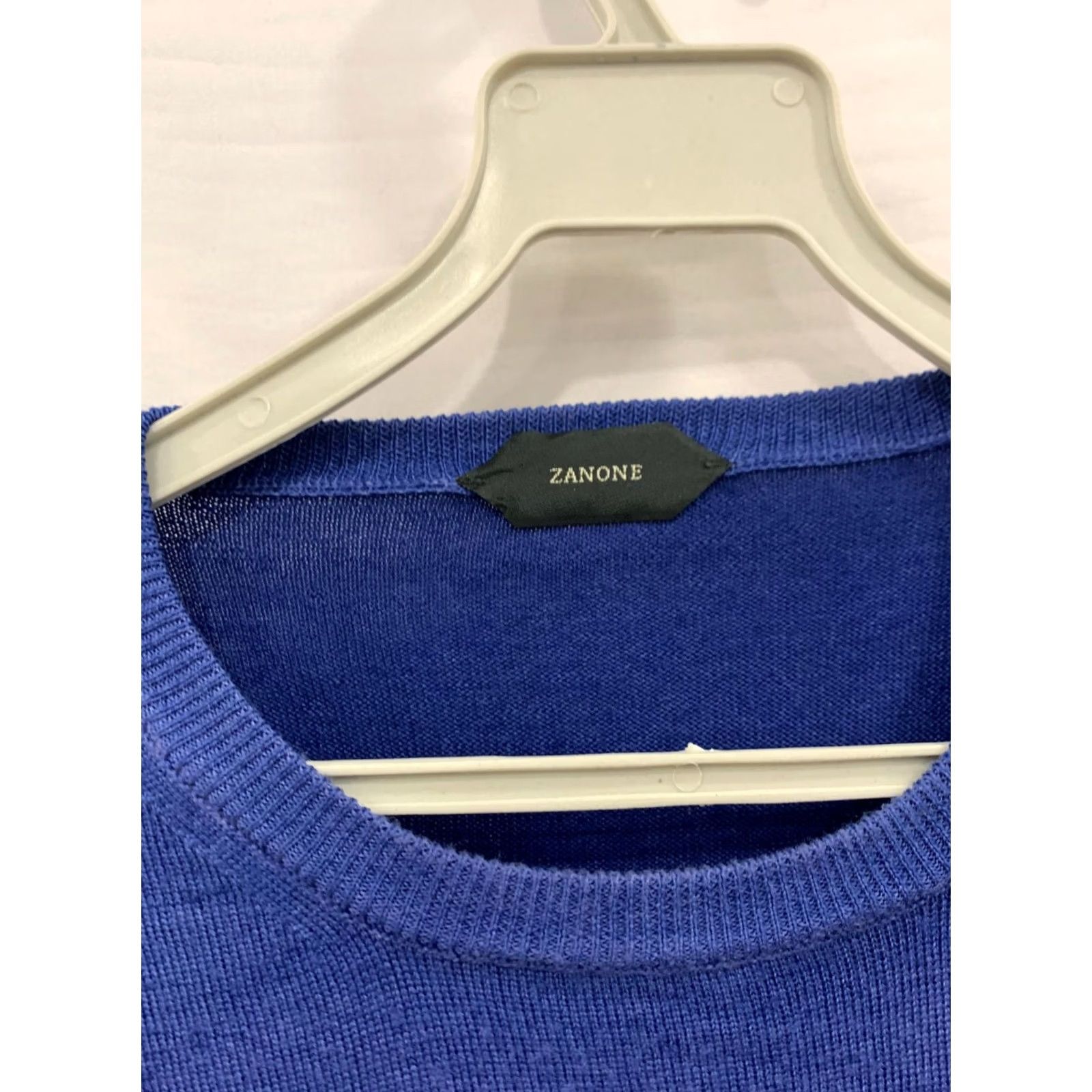 Zanone VINTAGE Zanone Royal Blue Crewneck Sweater Large Adult Wool Slowear Authentic Italian Luxe Pullover Mens Size US L / EU 52-54 / 3 - 3 Thumbnail