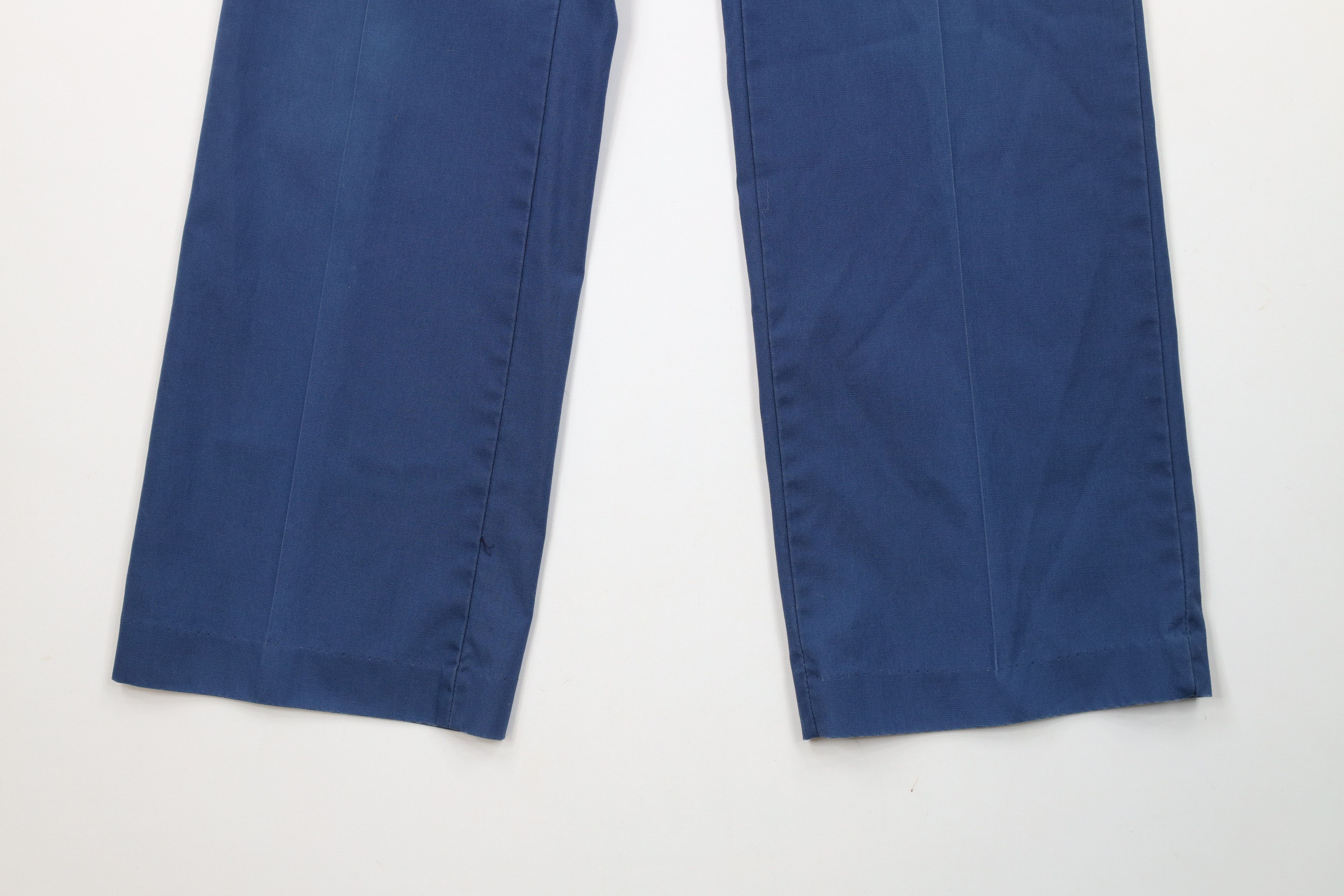 Vintage Vintage 70s Streetwear Flared Wide Leg Chino Pants Blue USA Size US 32 / EU 48 - 4 Thumbnail
