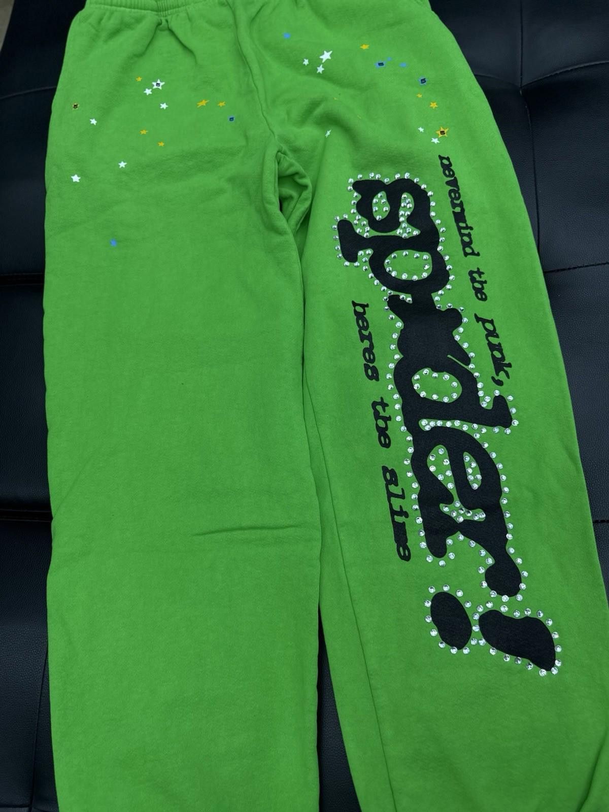 Other Sp5der Worldwide Slime Green Sweats Young Thug Spider (L) Size US 34 / EU 50 - 5 Thumbnail