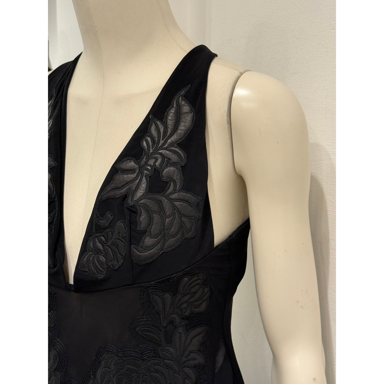 Roberto Cavalli A/W2002 Roberto Cavalli runway floral patches sheer dress Size S / US 4 / IT 40 - 9 Thumbnail