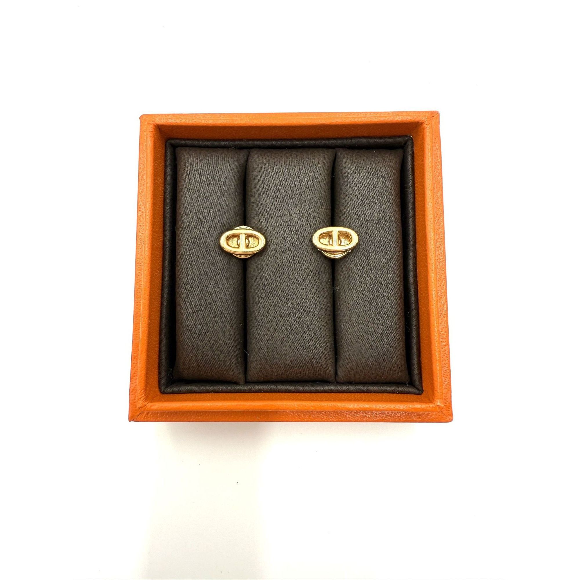 Hermes Hermès Earring Paris Pink Gold In Signature Orange Box Size ONE SIZE - 1 Thumbnail