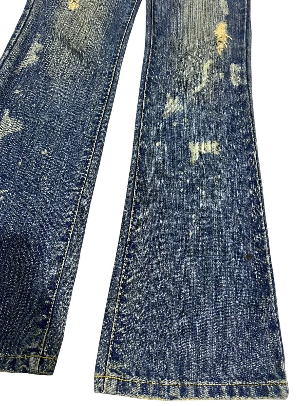 If Six Was Nine × Japanese Brand × Le Grande Bleu (L.G.B.) FLARE💥 Y2K JAPANESE BRAND RUSTY WASHED BLUE JEANS Size 29" - 6 Thumbnail