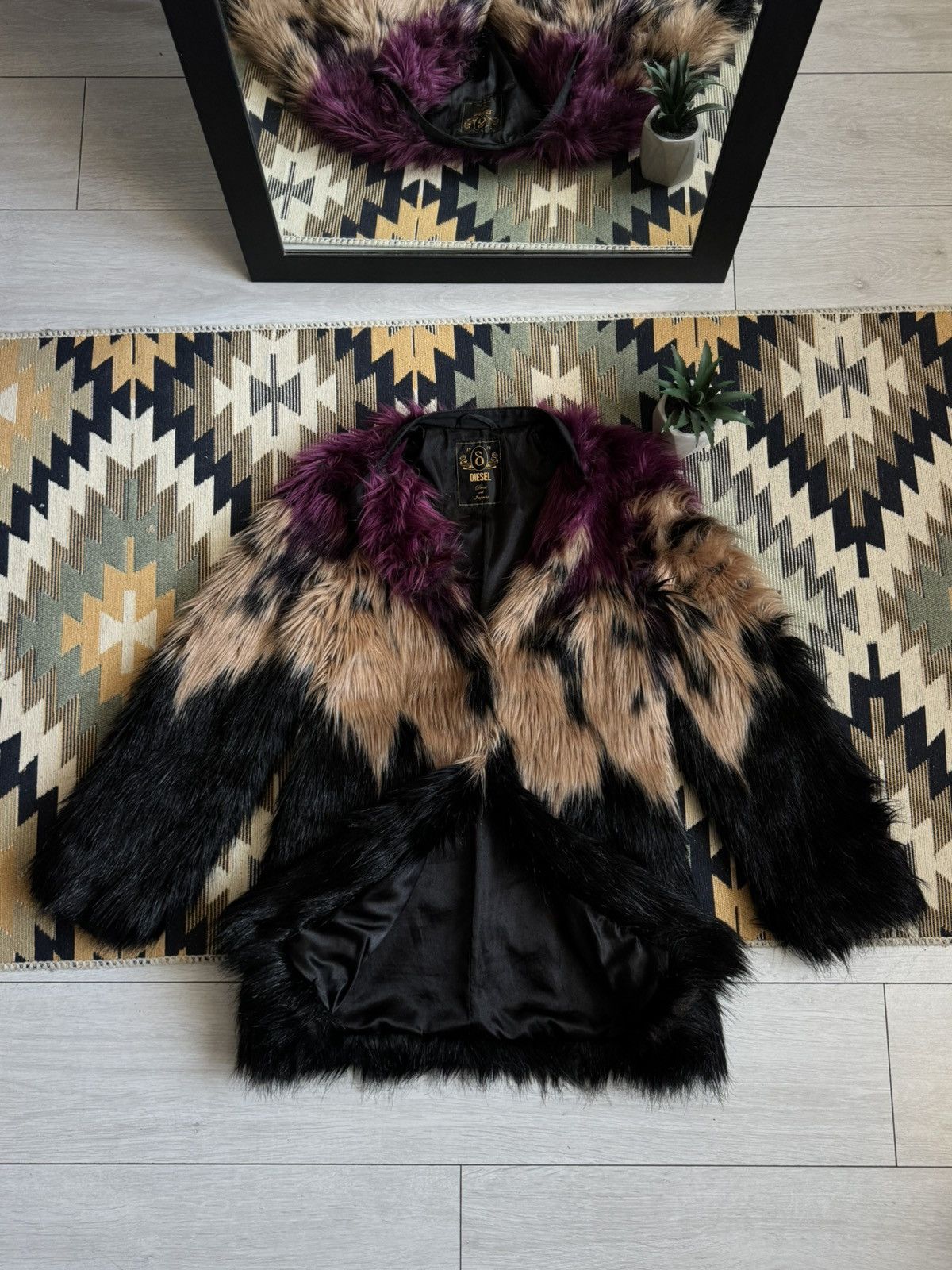 Diesel Vintage Diesel Faux Fur Women’s Overcoat Size XS / US 0-2 / IT 36-38 - 4 Thumbnail