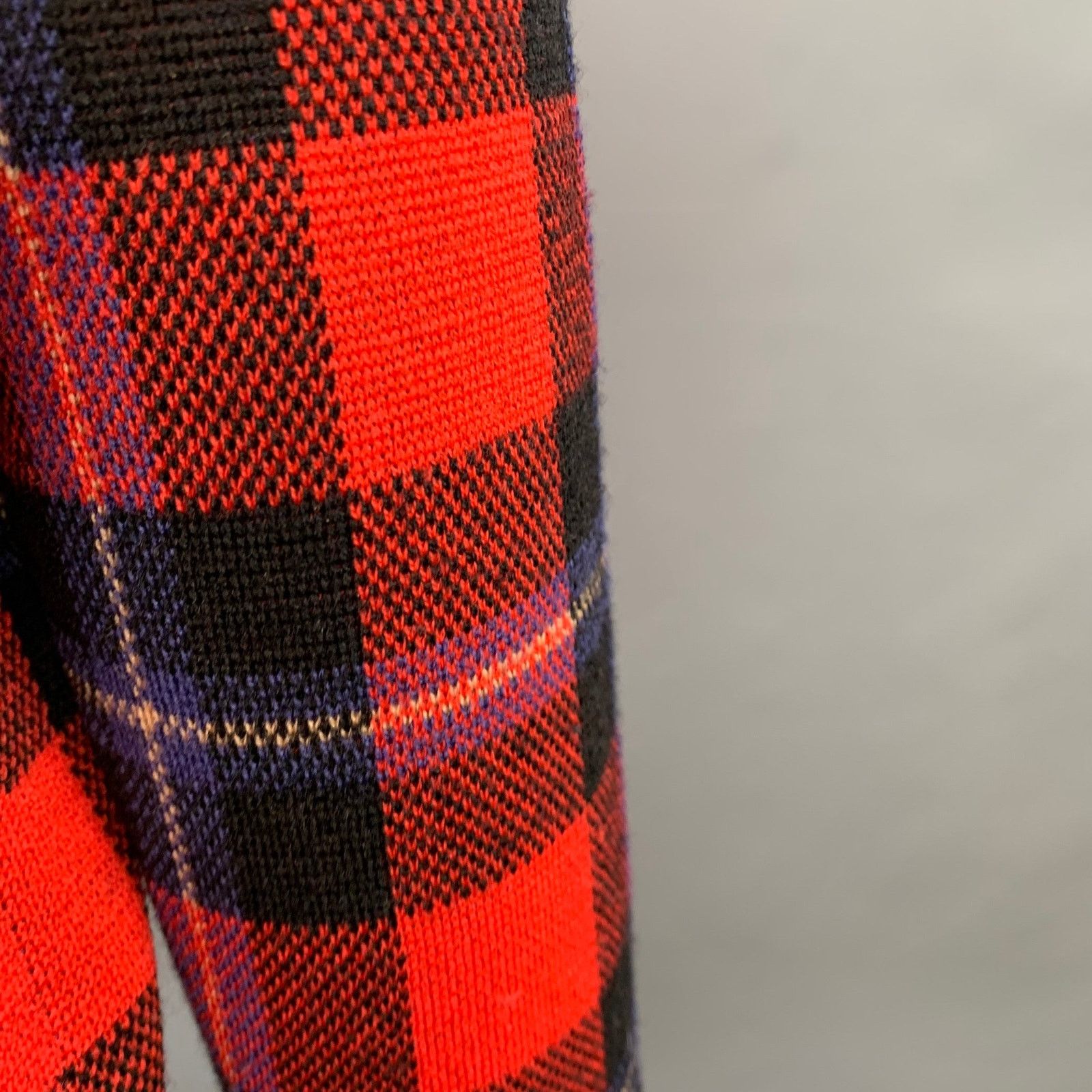 Equipment EQUIPMENT Red Black Blue Wool Blend Plaid Crew Neck Pullover Size S / US 4 / IT 40 - 5 Thumbnail