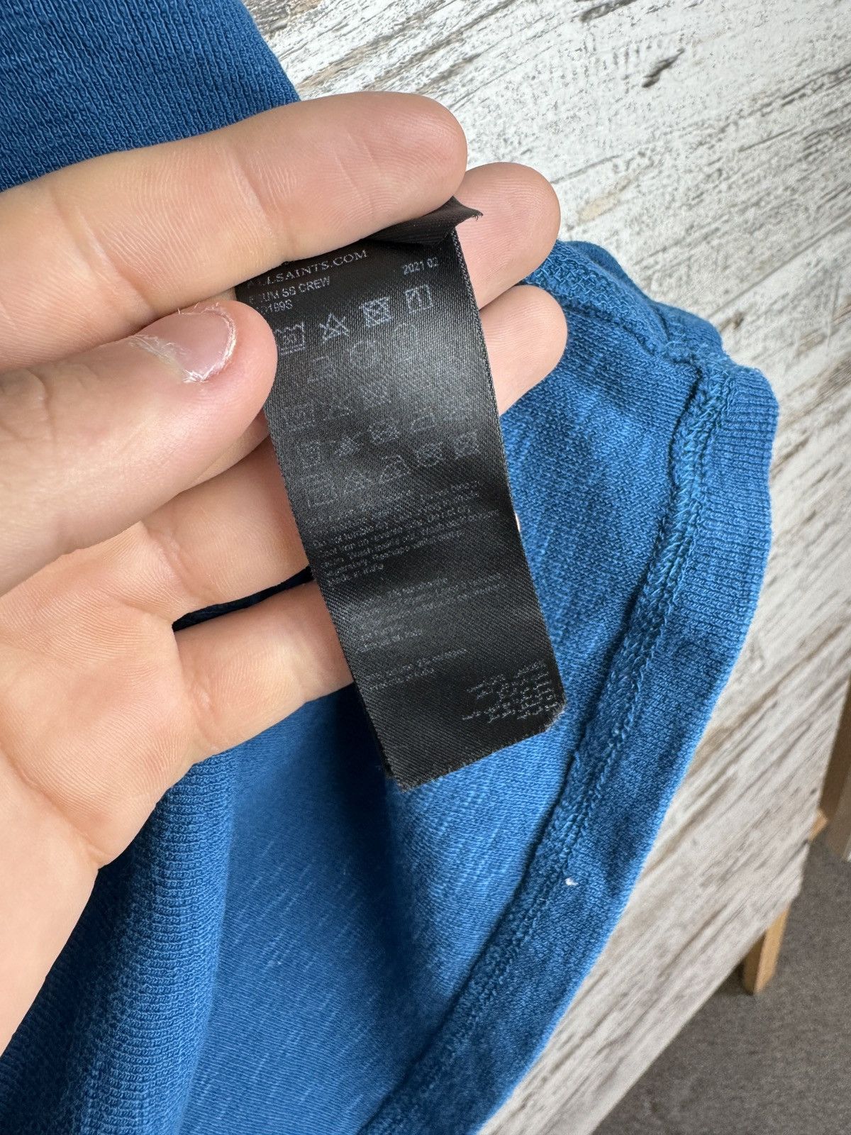 Allsaints Mens AllSaints T-shirt ss crew blue tee blue size M Size US M / EU 48-50 / 2 - 7 Thumbnail