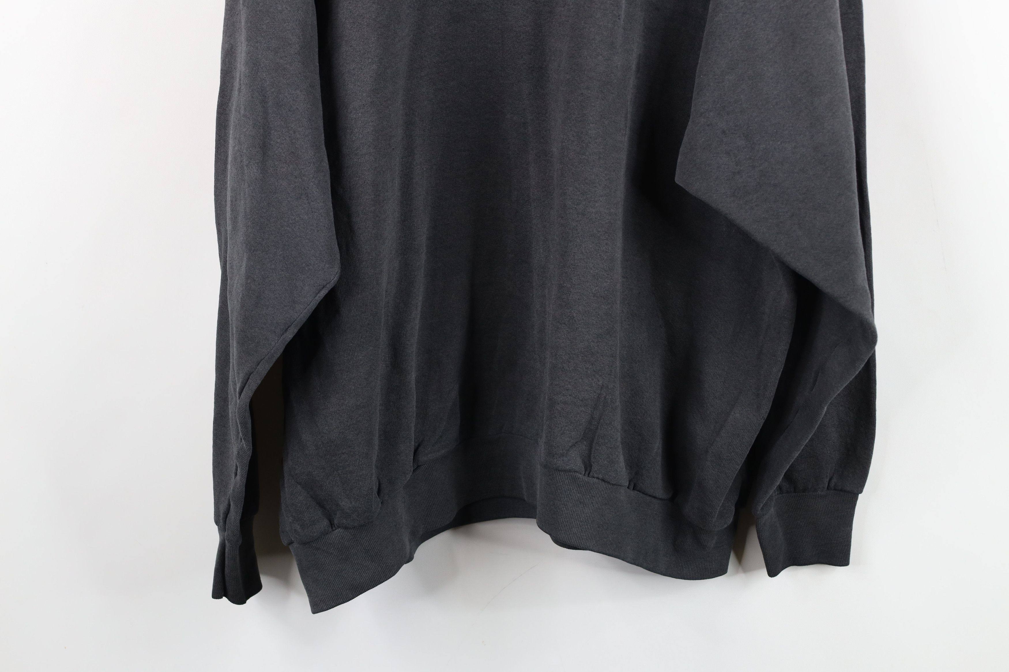 Vintage Vintage 90s Streetwear Blank Crewneck Sweatshirt Black USA Size 3XL / US 20-22 - 15 Thumbnail