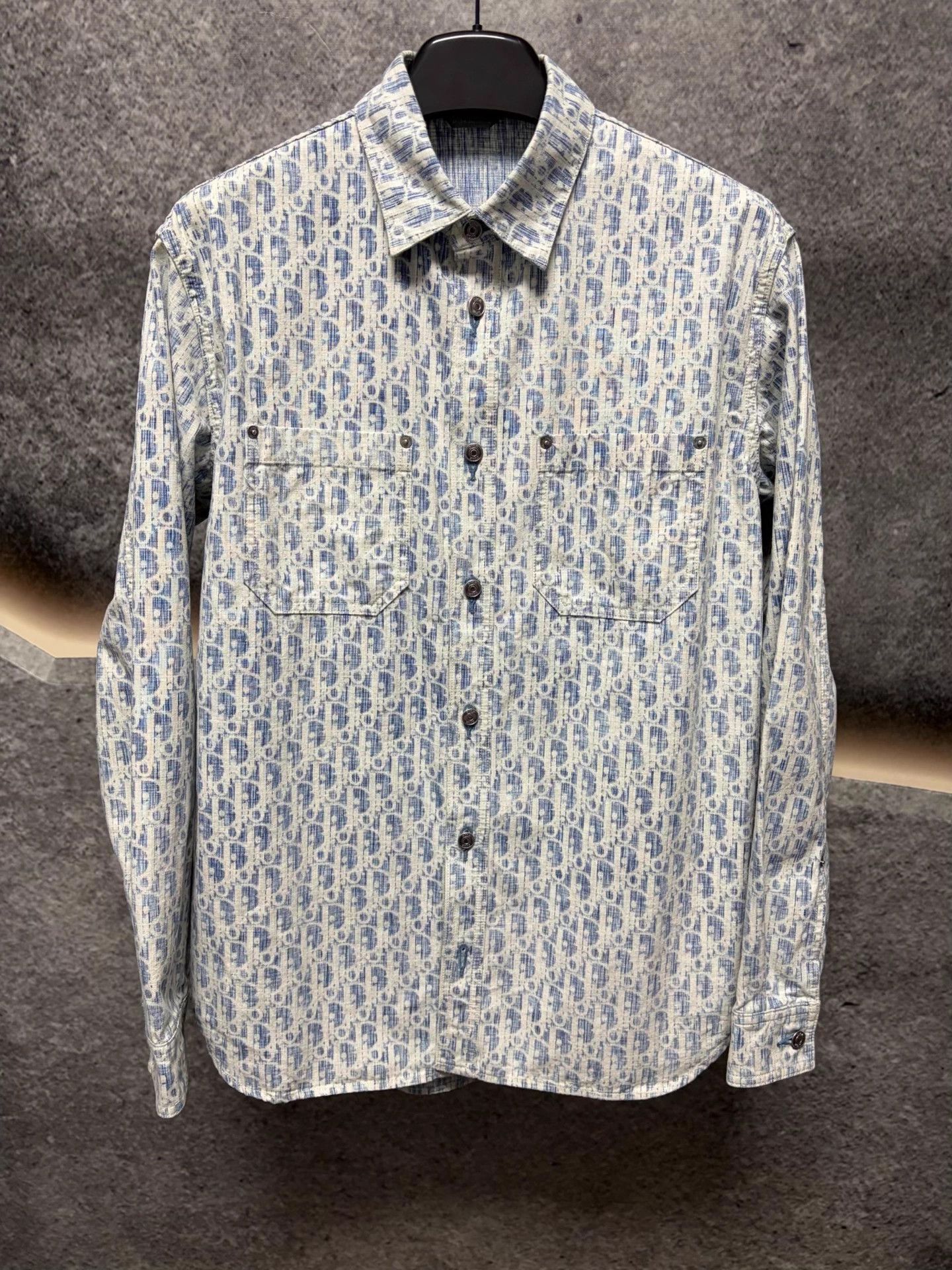Dior Dior men 38 Japan 100% Cotton LS Shirt Mint Size US XXS / EU 40 - 1 Thumbnail